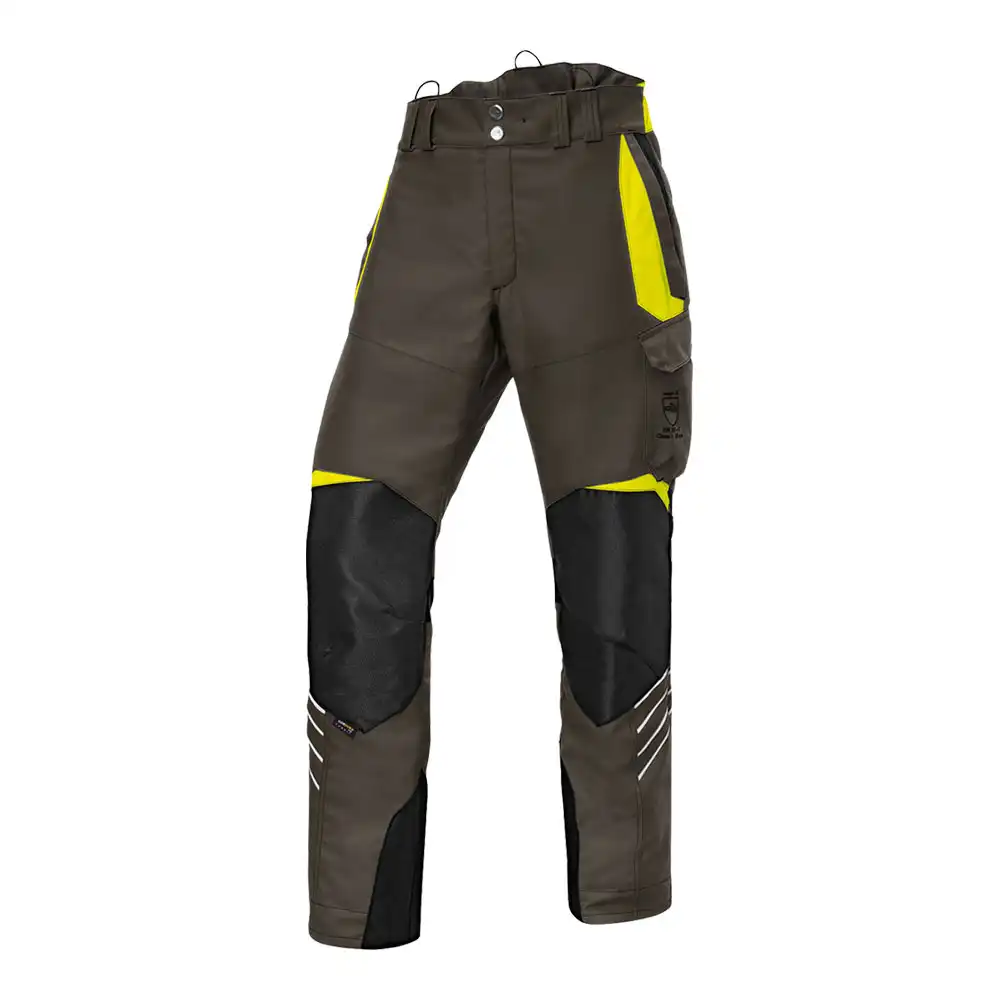 Forst- und Schnittschutzhose "FOREST" in oliv/warngelb, M (82 normal) - Bild 1