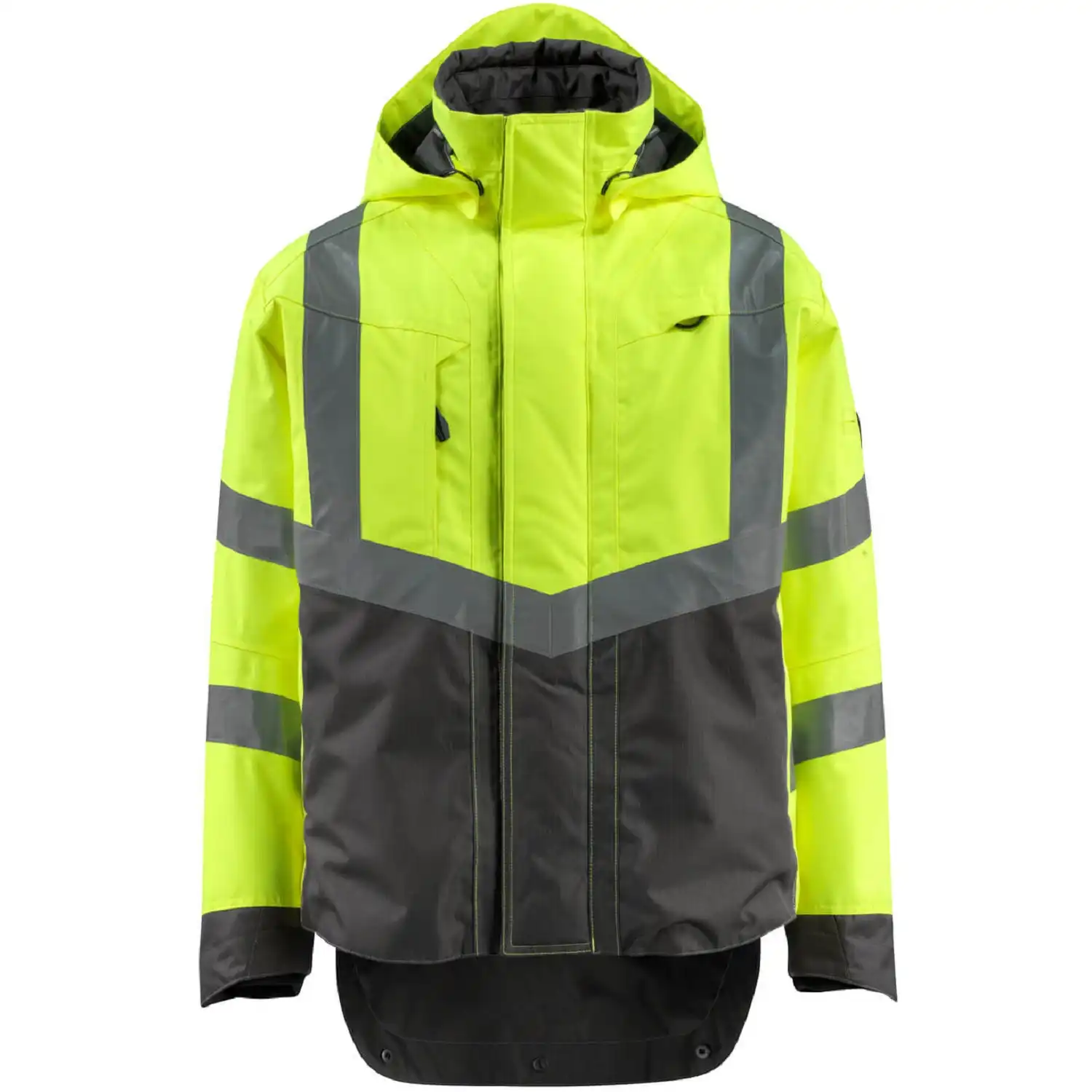 Warnschutz Hardshell-Regenjacke "HARLOW" Safe Supreme zweifarbig in warngelb/anthrazit, XXL - Bild 1