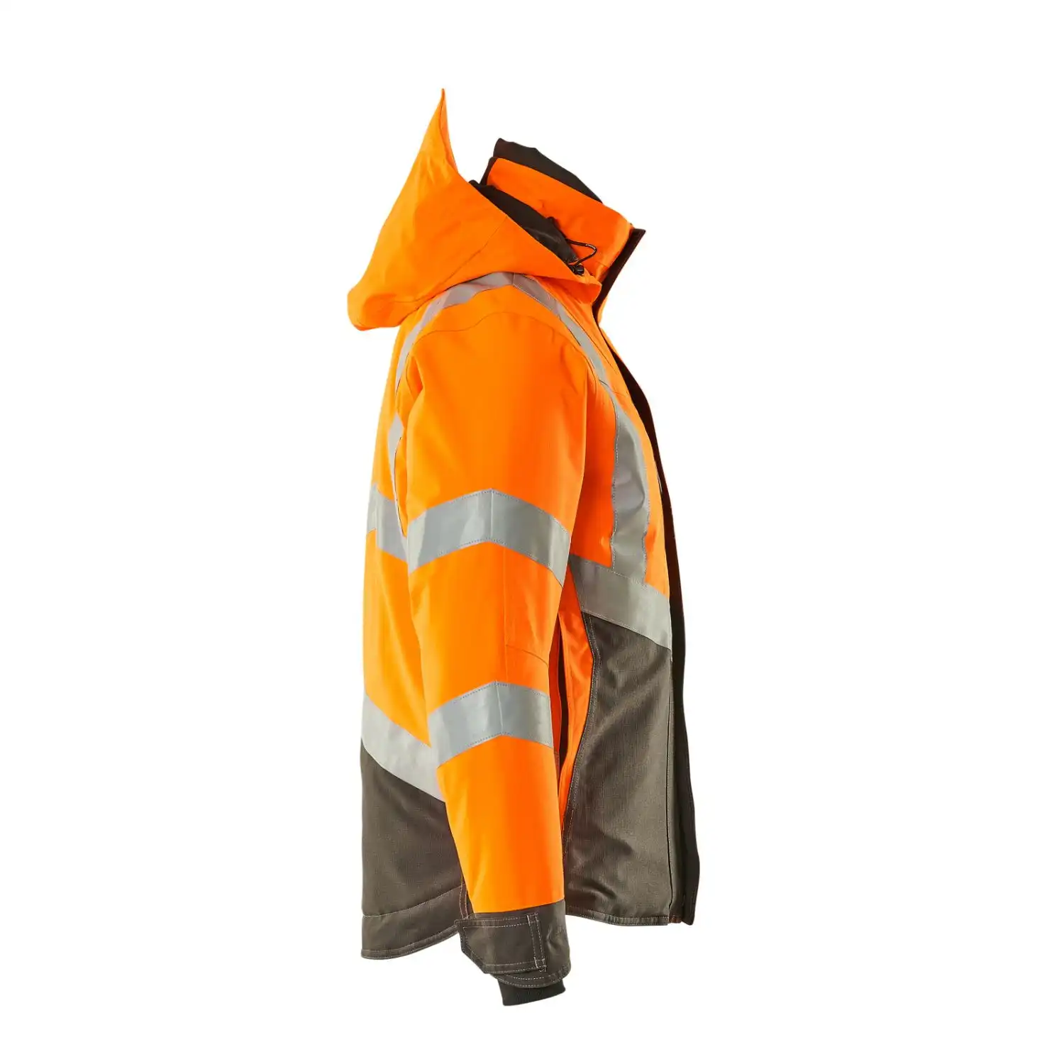 Warnschutz Winterjacke "HASTINGS" Safe Supreme in warnorange/anthrazit, L - Thumbnail 4