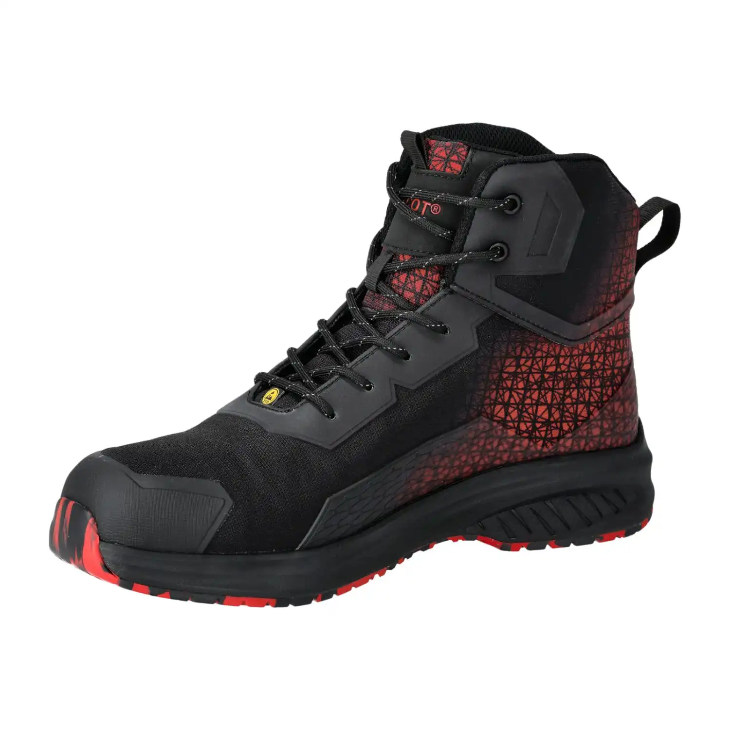 Sicherheitshochschuh S3S "ACCELERATE" Schwarz/Verkehrsrot in 36 - Thumbnail 1