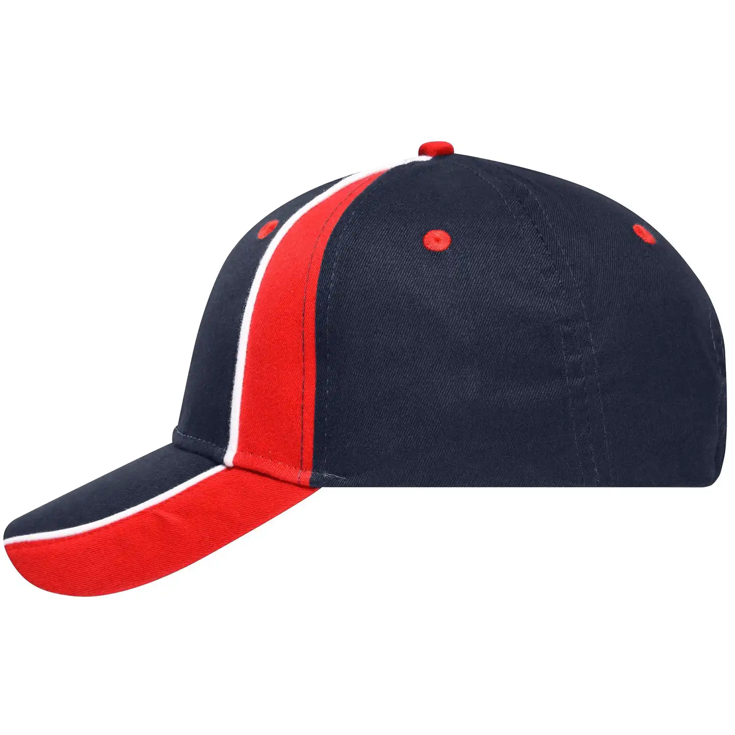Basecap Club "MB135" 6-Panel in navy/red/white - Bild 1