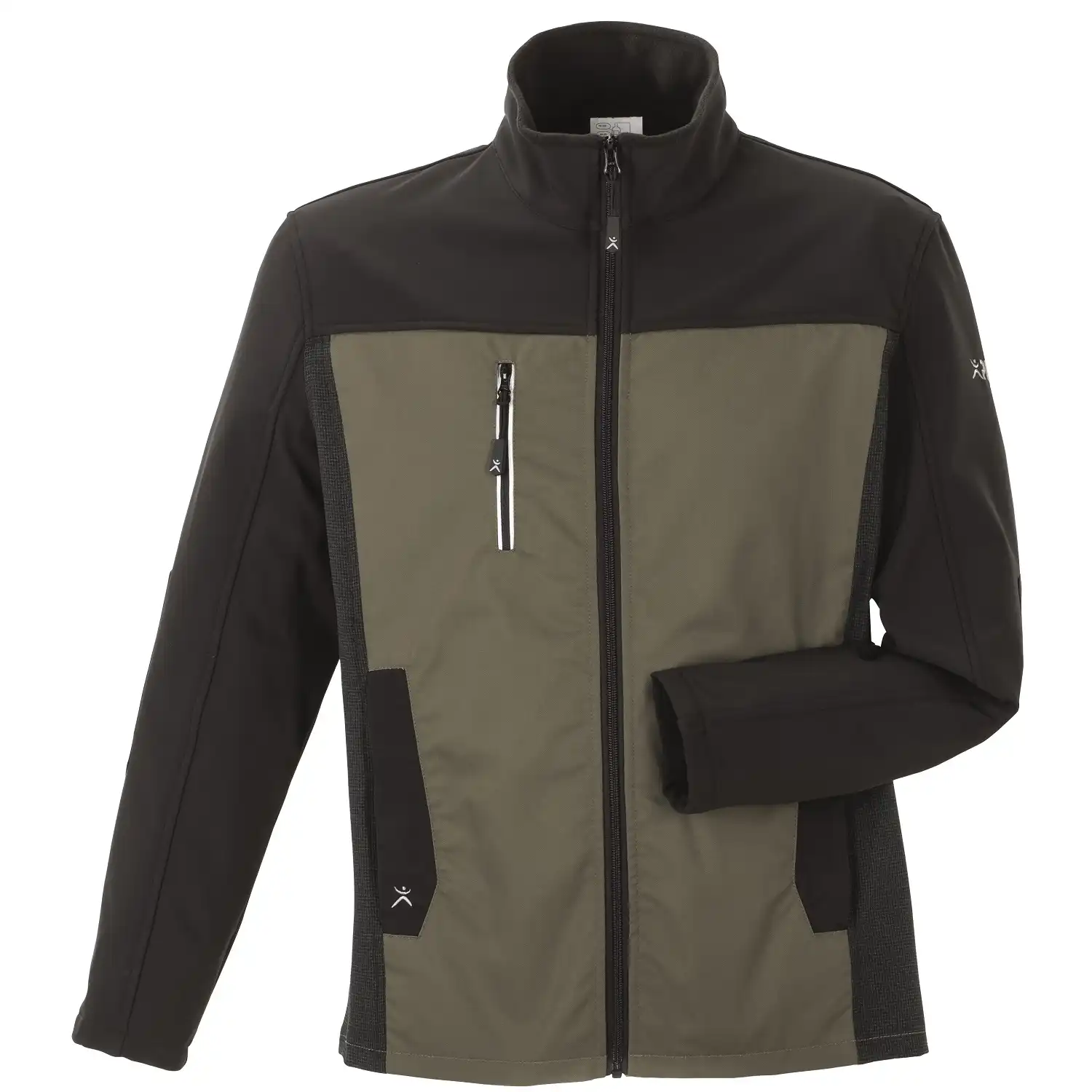 Stretch-Hybridjacke "Norit" in oliv/schwarz, 42 - Bild 1