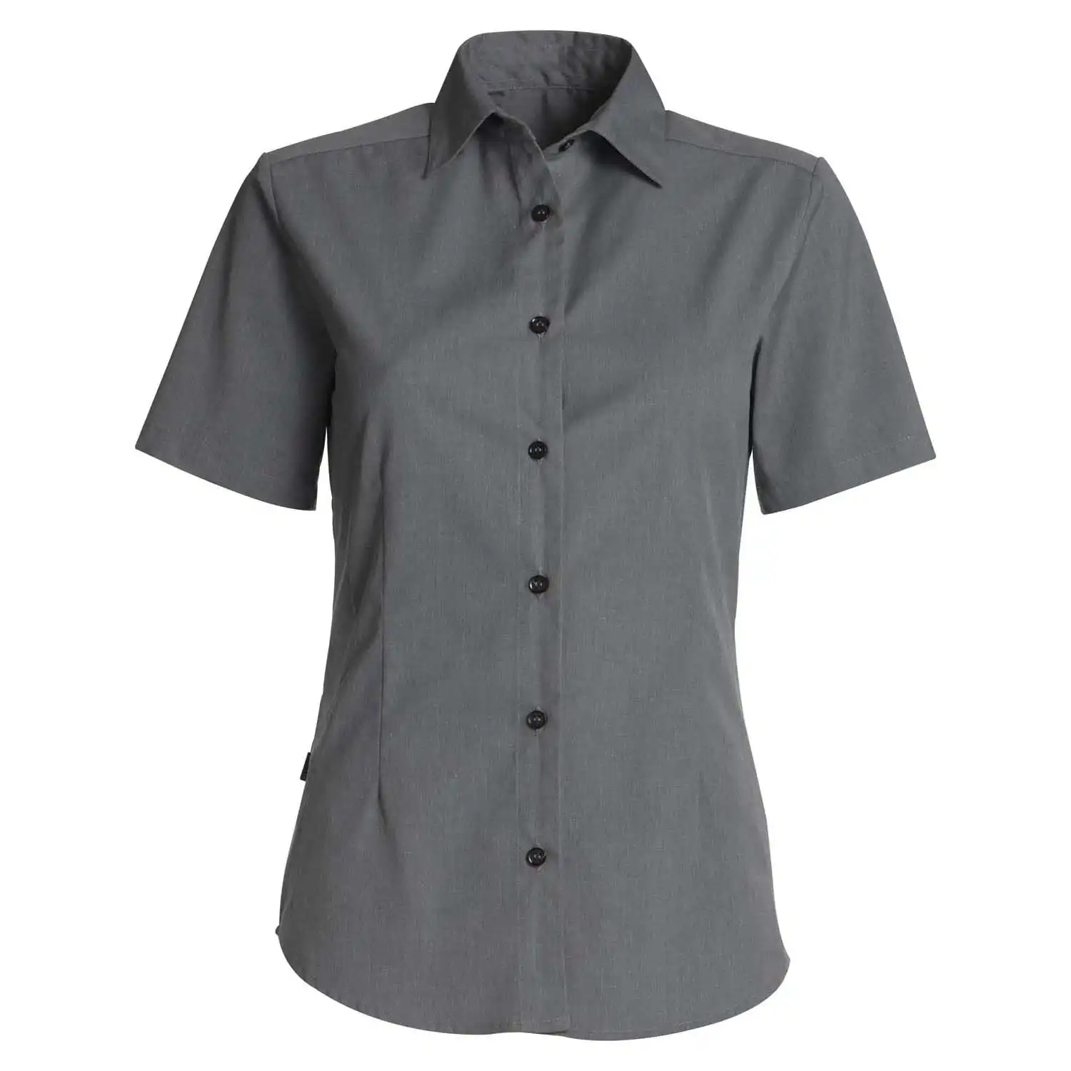 Damen Bluse kurzarm "1567" in grau-meliert, L - Thumbnail 1