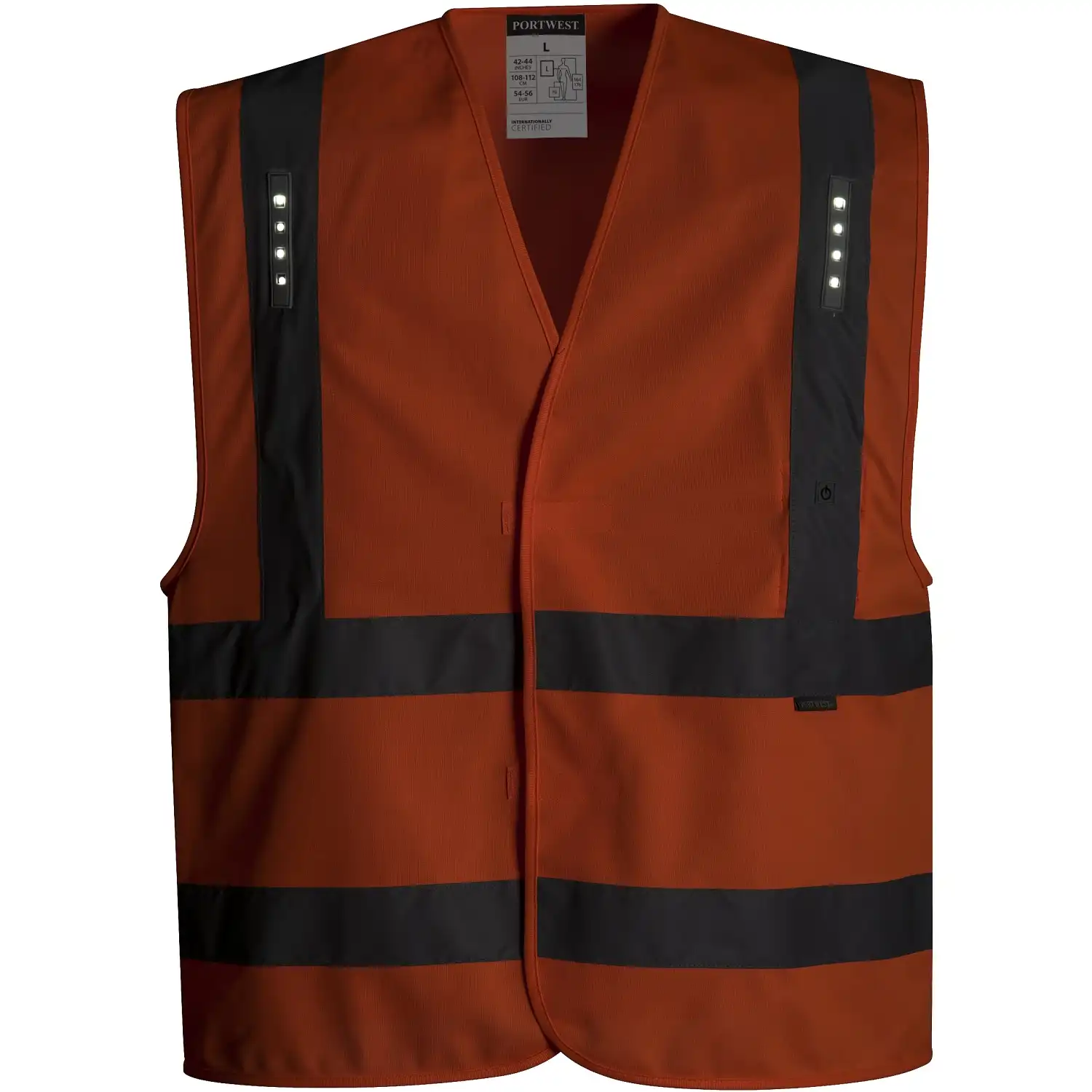 LED-Warnweste "VEGA" Kl. 2 in Orange, L/XL - Thumbnail 3