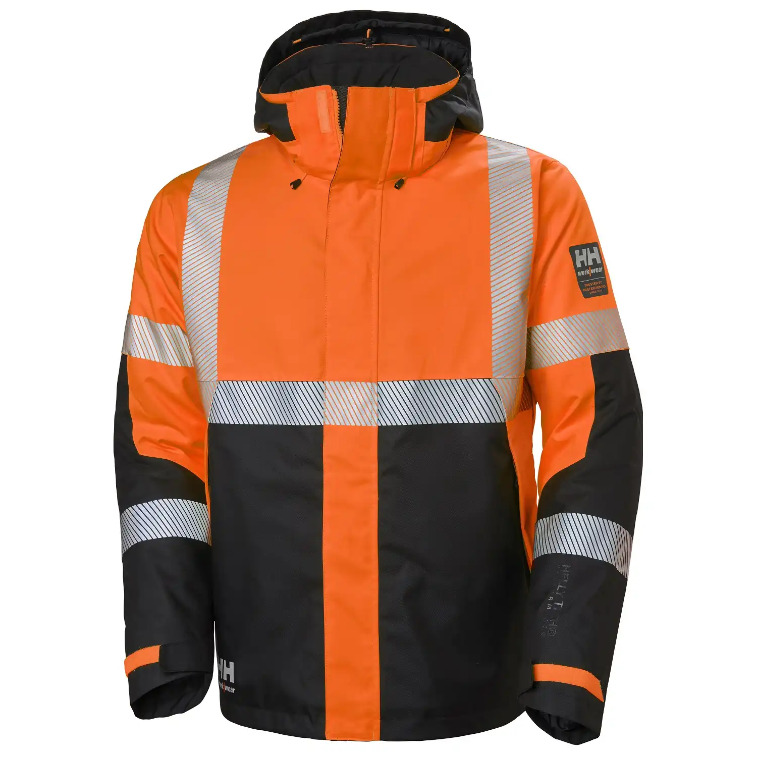 Warnschutz Winterjacke "ICU" in orange/schwarz, S - Thumbnail 1