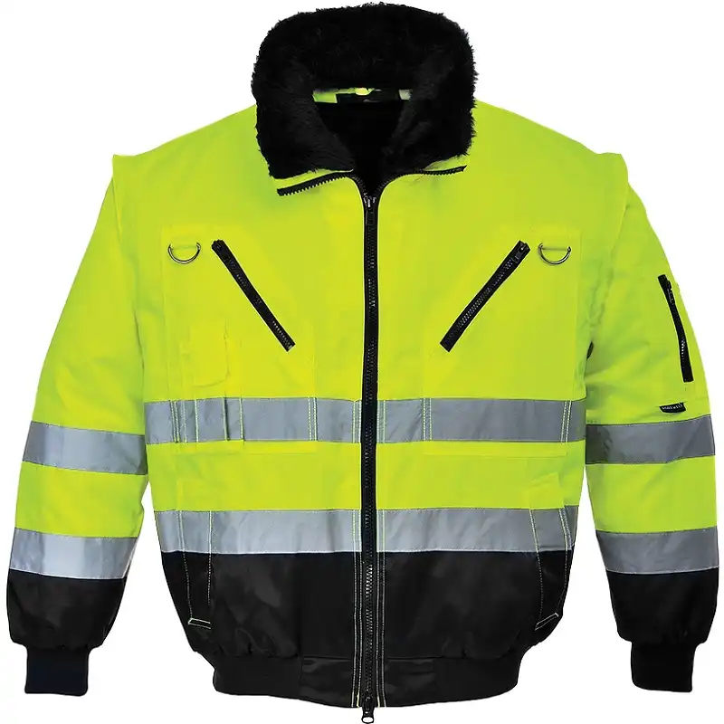 Warnschutz Pilotenjacke 3in1 "PJ50" in gelb/schwarz, M - Bild 1