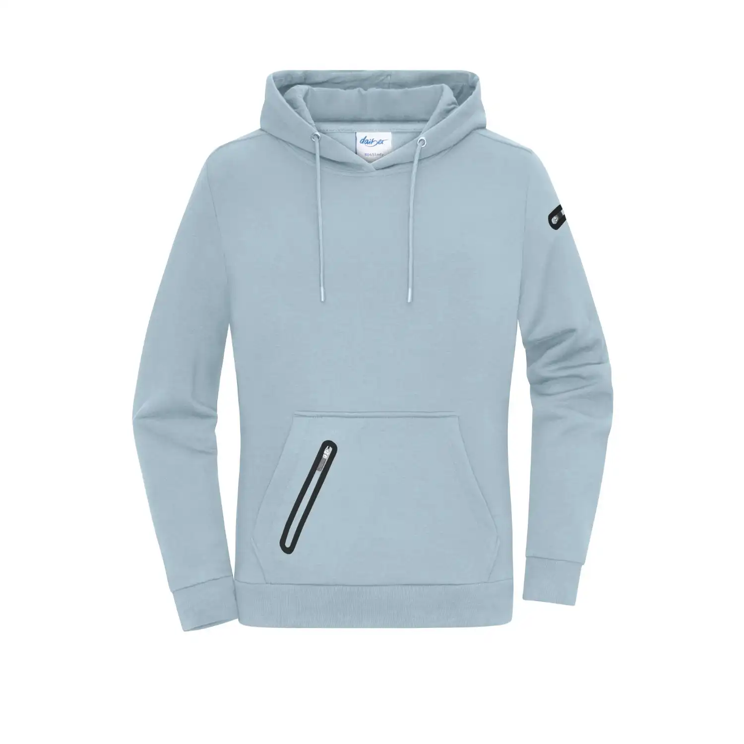 Damen Kapuzen-Sweatshirt "INTERLOCK" 8045 in blue, L - Thumbnail 1