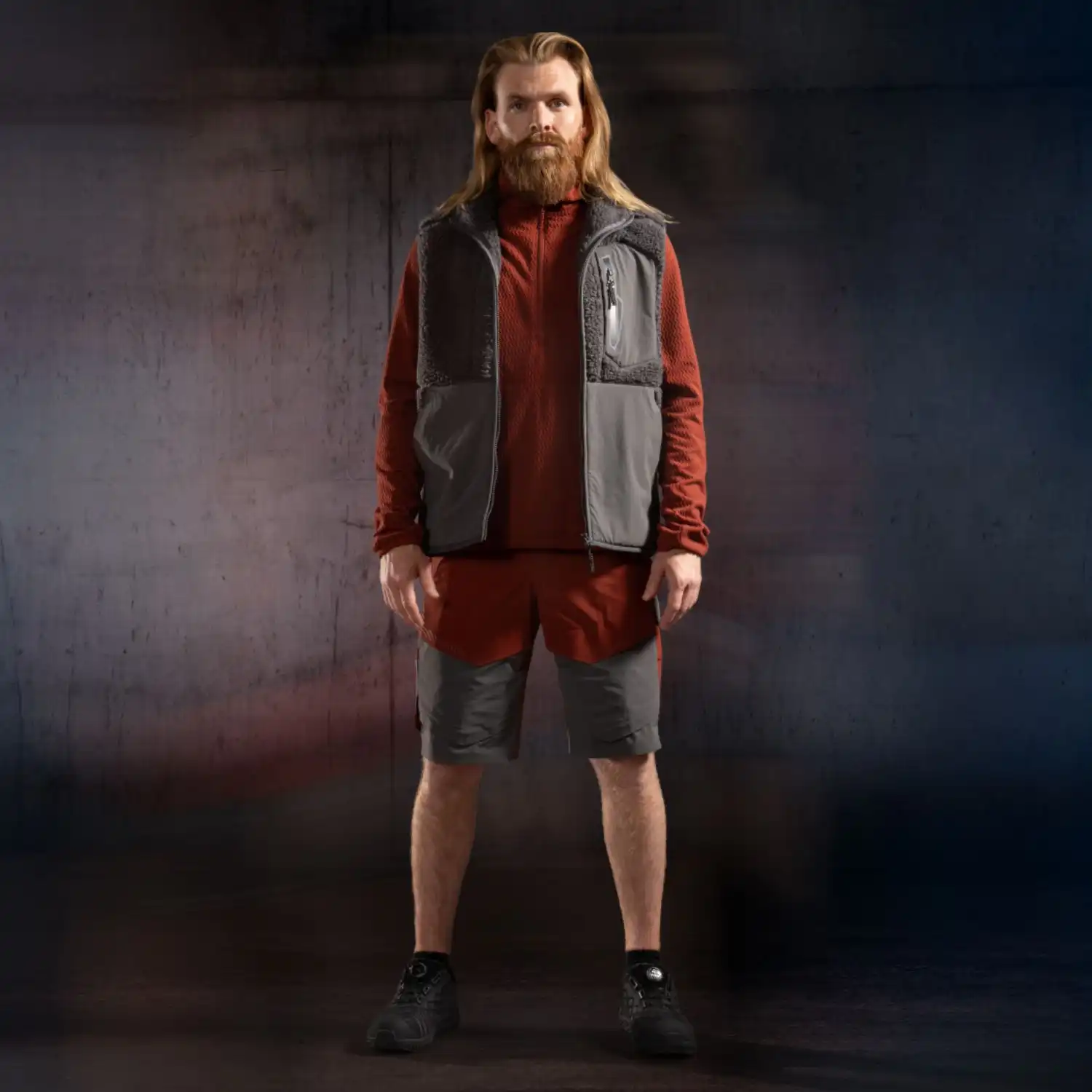 Stretch-Shorts "22149-605" Customized in bordeaux/anthrazit, 29C48 - Thumbnail 5