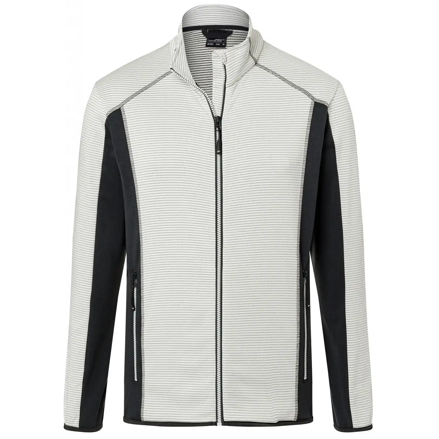 Stretch Fleece Jacke "JN784" in off-white/carbon, L - Bild 1