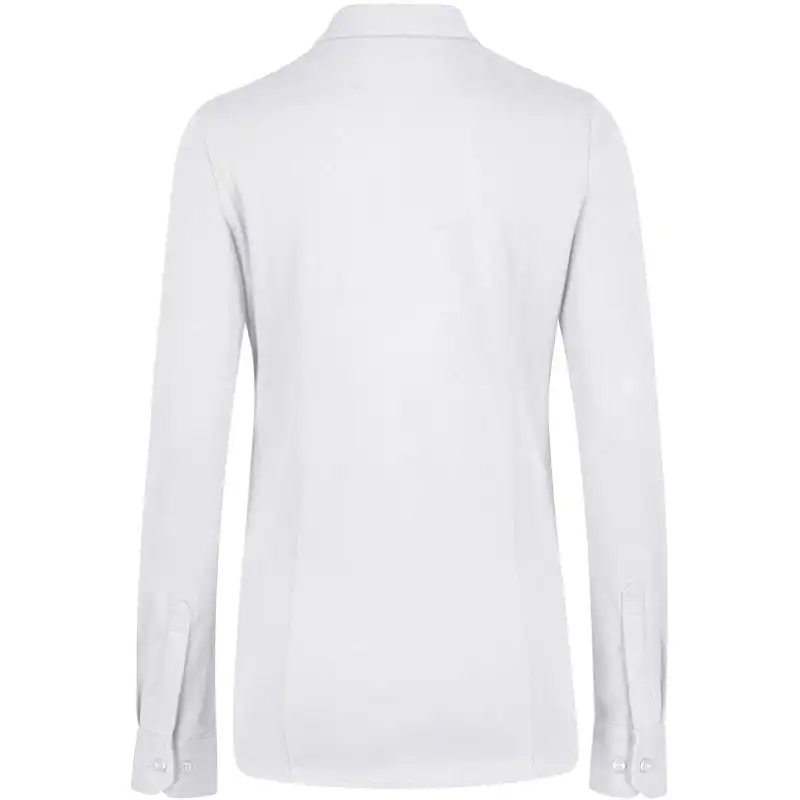 Bluse "COTTON TEC" 136 langarm in L, Weiß - Thumbnail 2
