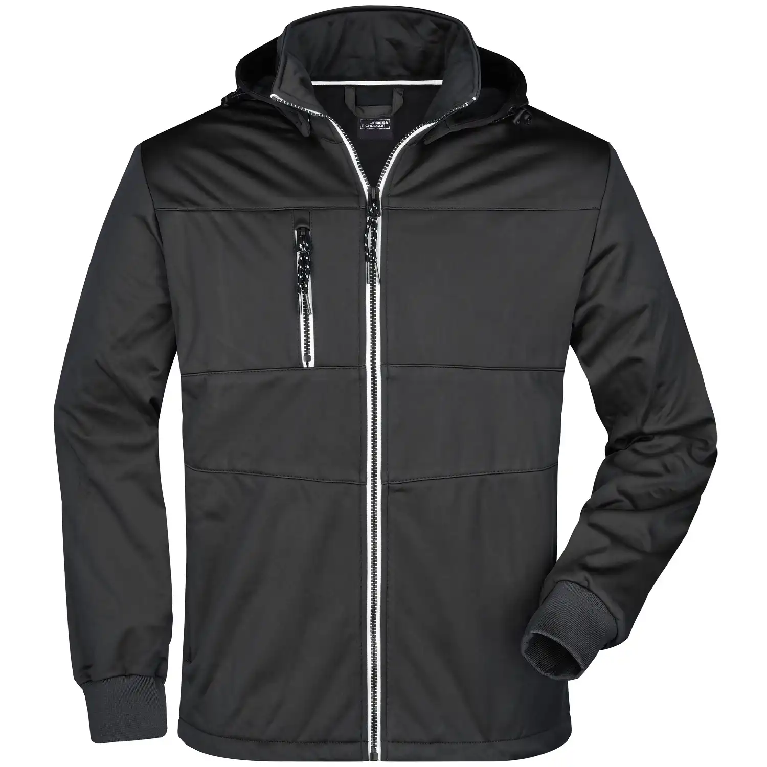 Herren Maritime Jacke "JN1078" in black/black/white, XXL - Bild 1