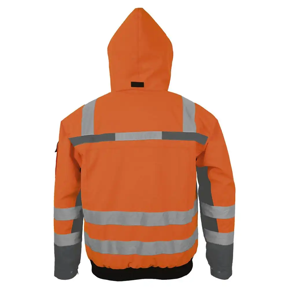 Warnschutz-Pilotenjacke Klasse 3 in orange/grau, XL - Thumbnail 2