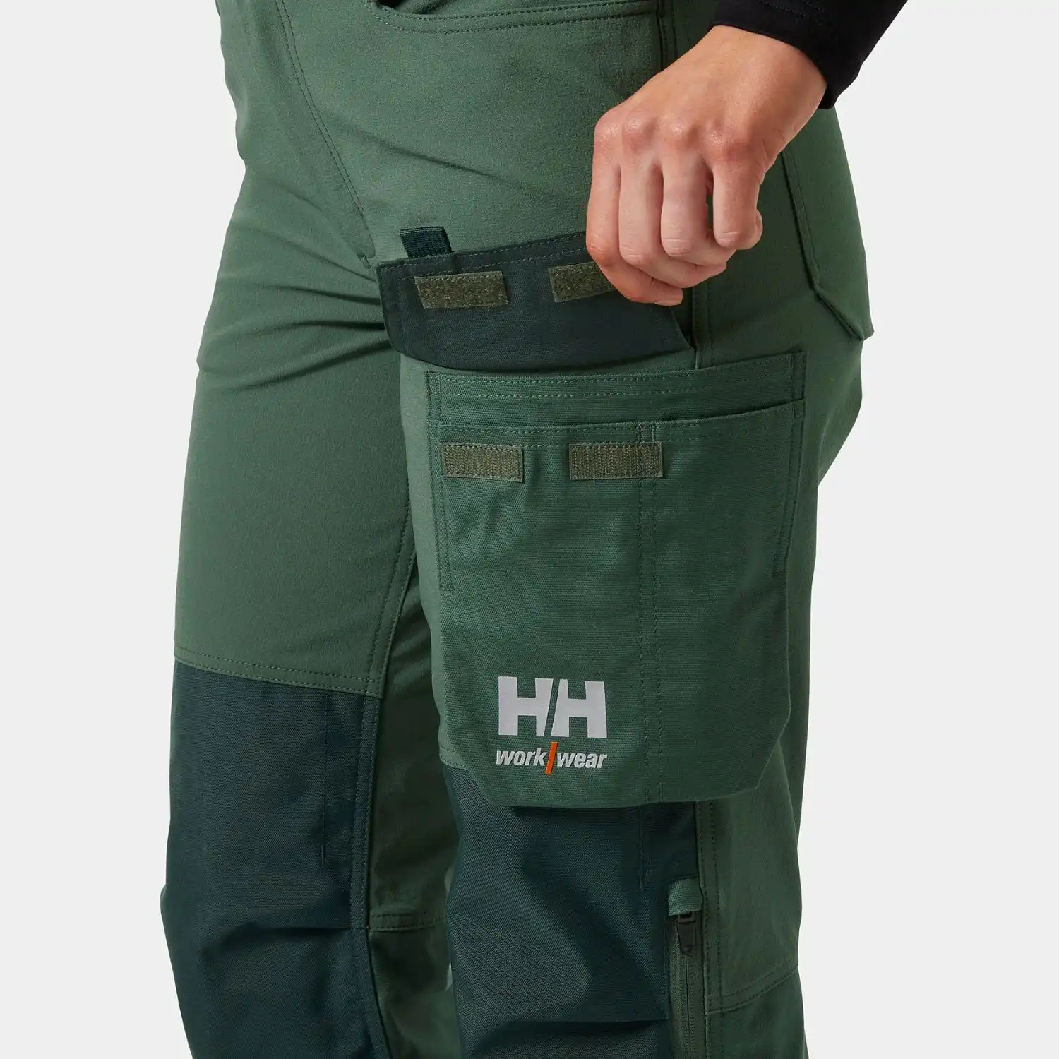 Damen Stretch Bundhose "W LUNA 4X HH CONNECT™" in fichtengrün/dunkel fichtengrün, C40 - Thumbnail 5