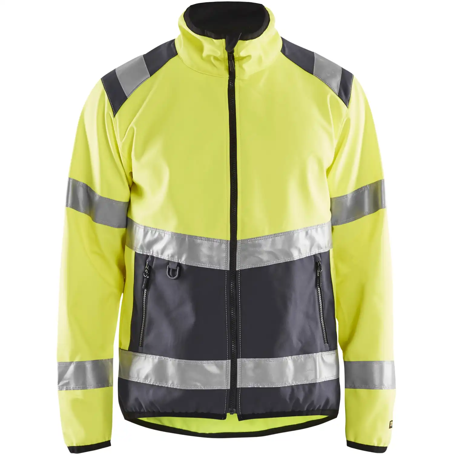 Warnschutz-Softshelljacke "4877" in gelb/mittelgrau, XL - Thumbnail 1