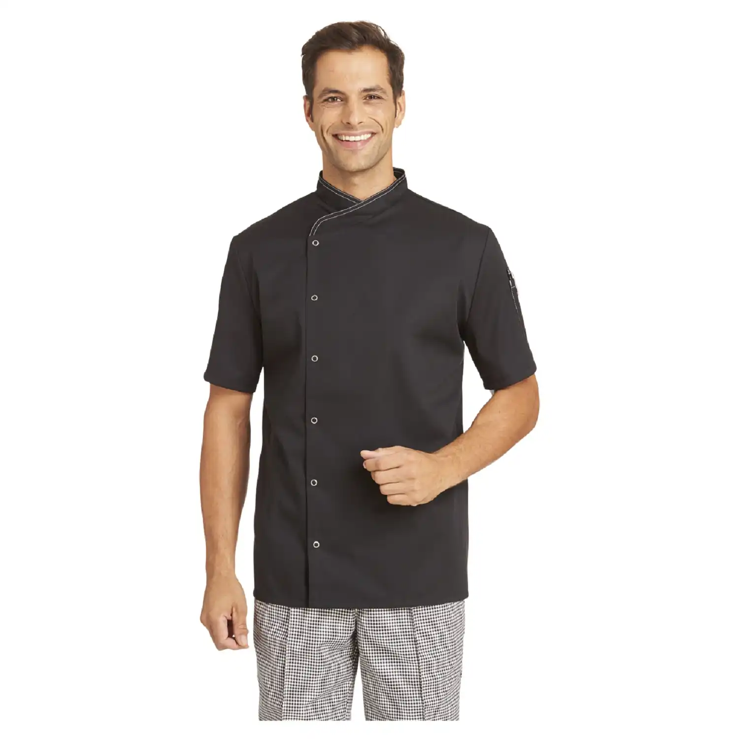 Kochjacke Halbarm "12/2542" in schwarz, 42 - Bild 1