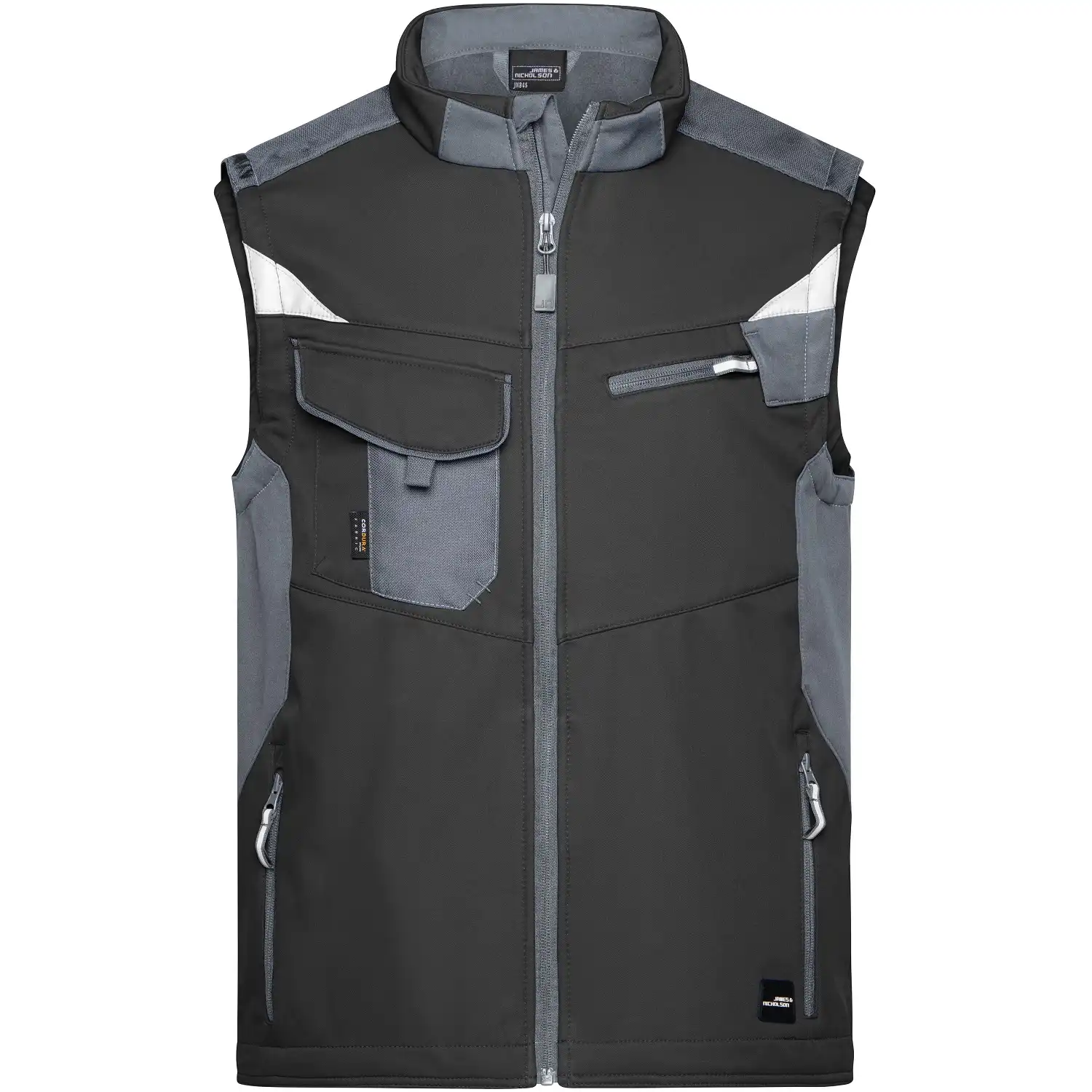 Softshellweste "JN845" in black/carbon, 3XL - Bild 1