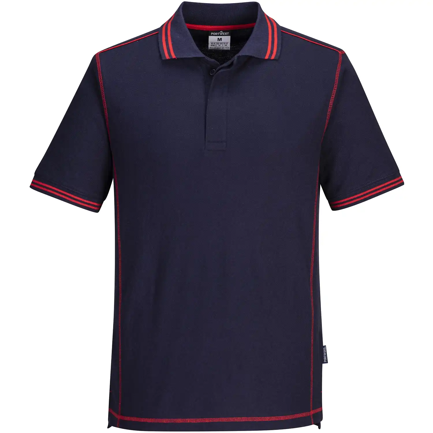 Polo-Shirt "B218" in marine/rot, S - Thumbnail 1