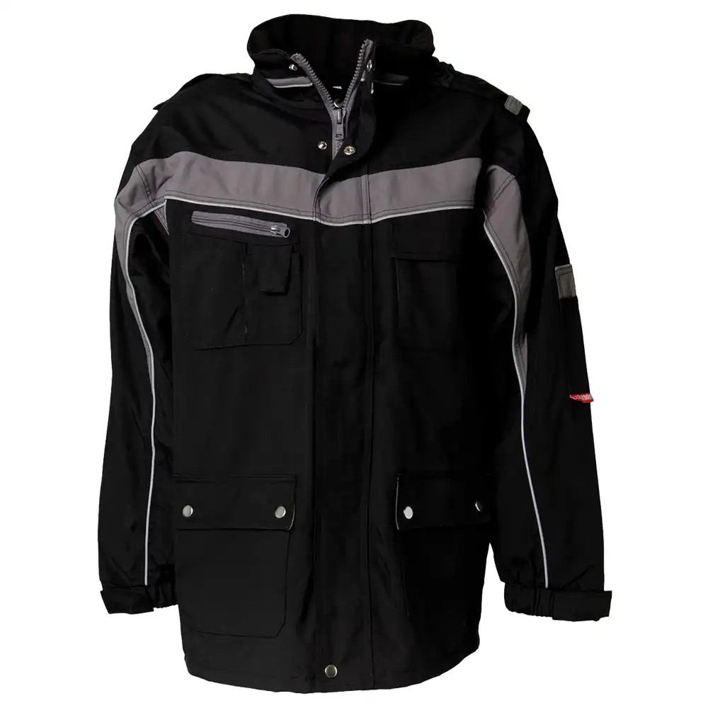Allwetterjacke "PLALINE" in schwarz/zink, 4XL - Bild 1