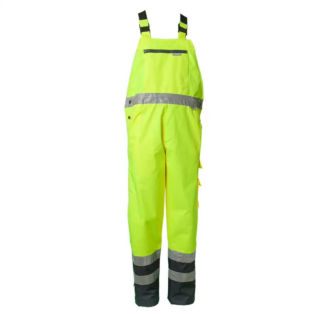 Warnschutz Regenlatzhose "KONTRAST" in gelb/marine, 4XL - Thumbnail 1