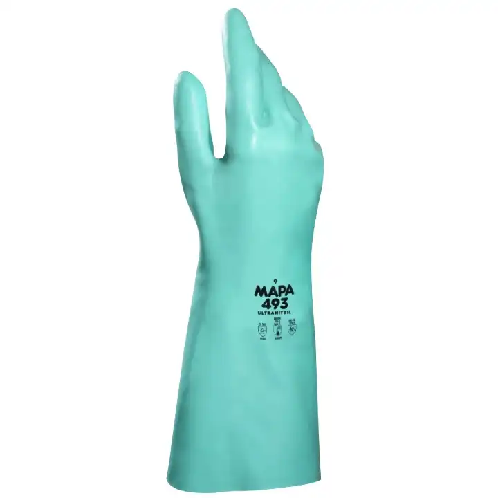 Nitril Chemie-Handschuhe "PERFOMANCE" 39cm in 8 (M) - Bild 1