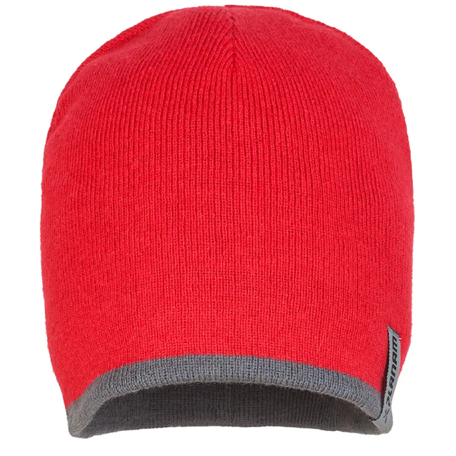 Strickmütze 2-farbig in Rot/Schiefer - Bild 1