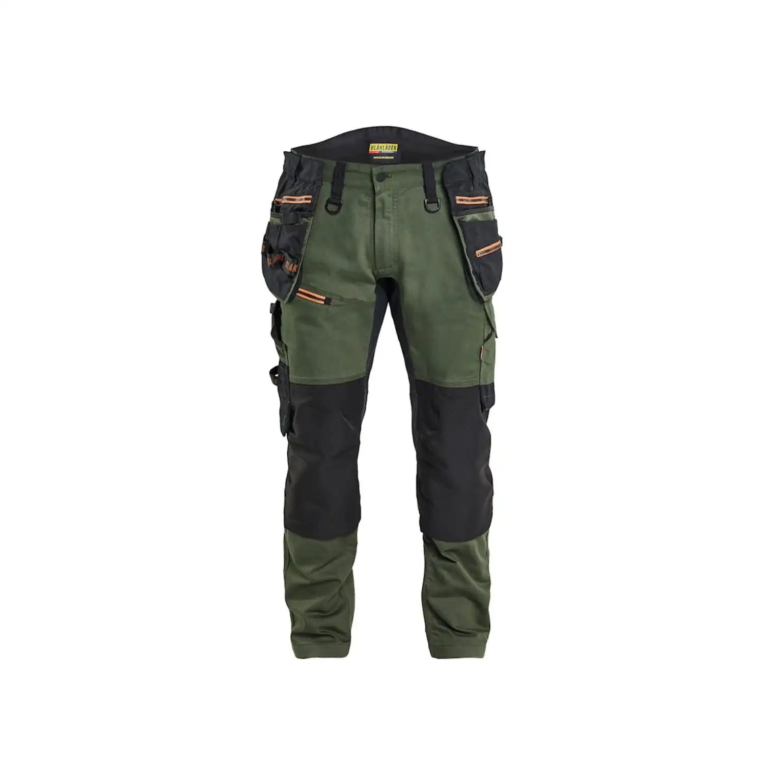Handwerkerhose "STRIKER" in waldgrün/rost, C110 - Thumbnail 1