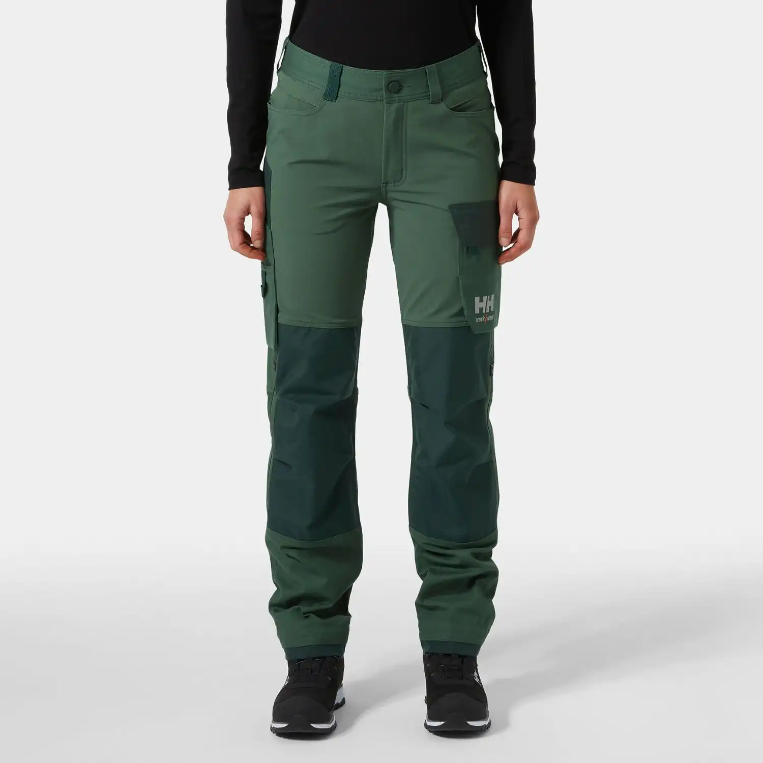 Damen Stretch Bundhose "W LUNA 4X HH CONNECT™" in fichtengrün/dunkel fichtengrün, C40 - Thumbnail 3