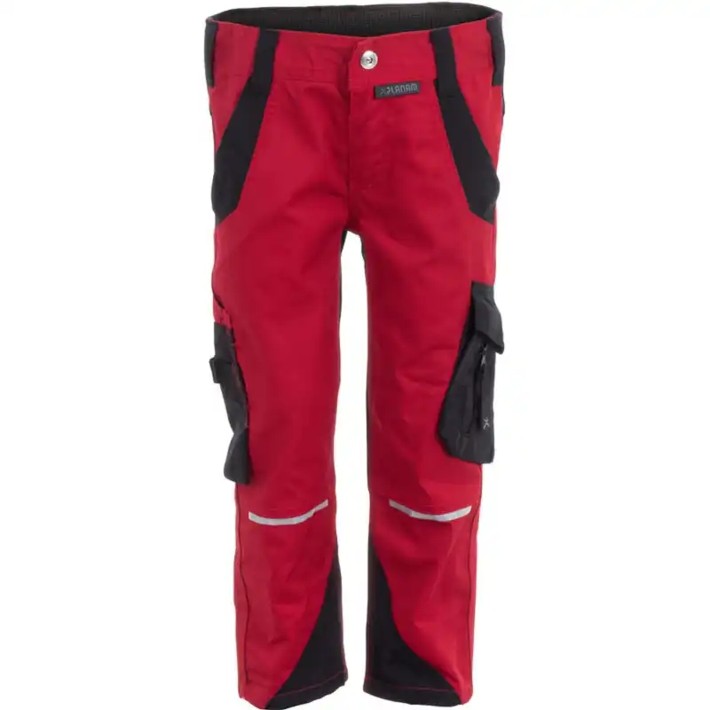 Kinder Stretch-Bundhose "Norit" in rot/schwarz, 134/140 - Thumbnail 1