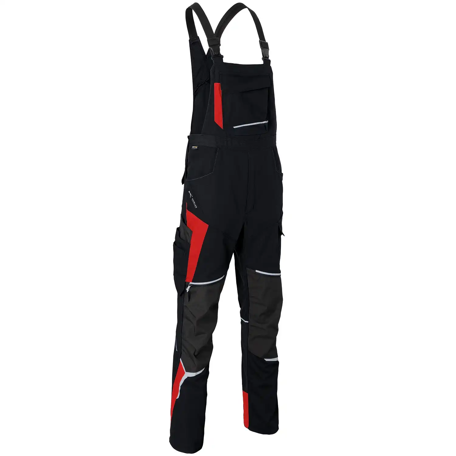 Latzhose BODYFORCE in schwarz/rot, 62 - Thumbnail 1