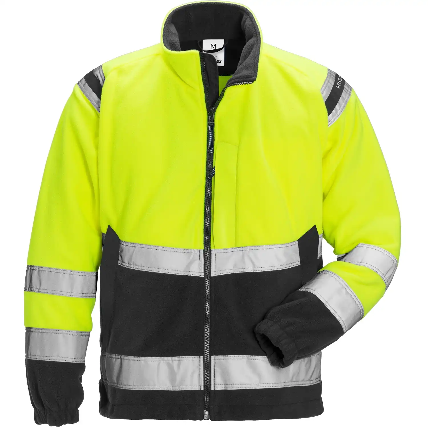 Warnschutz Fleecejacke "4041 FE" in gelb/schwarz, L - Thumbnail 1