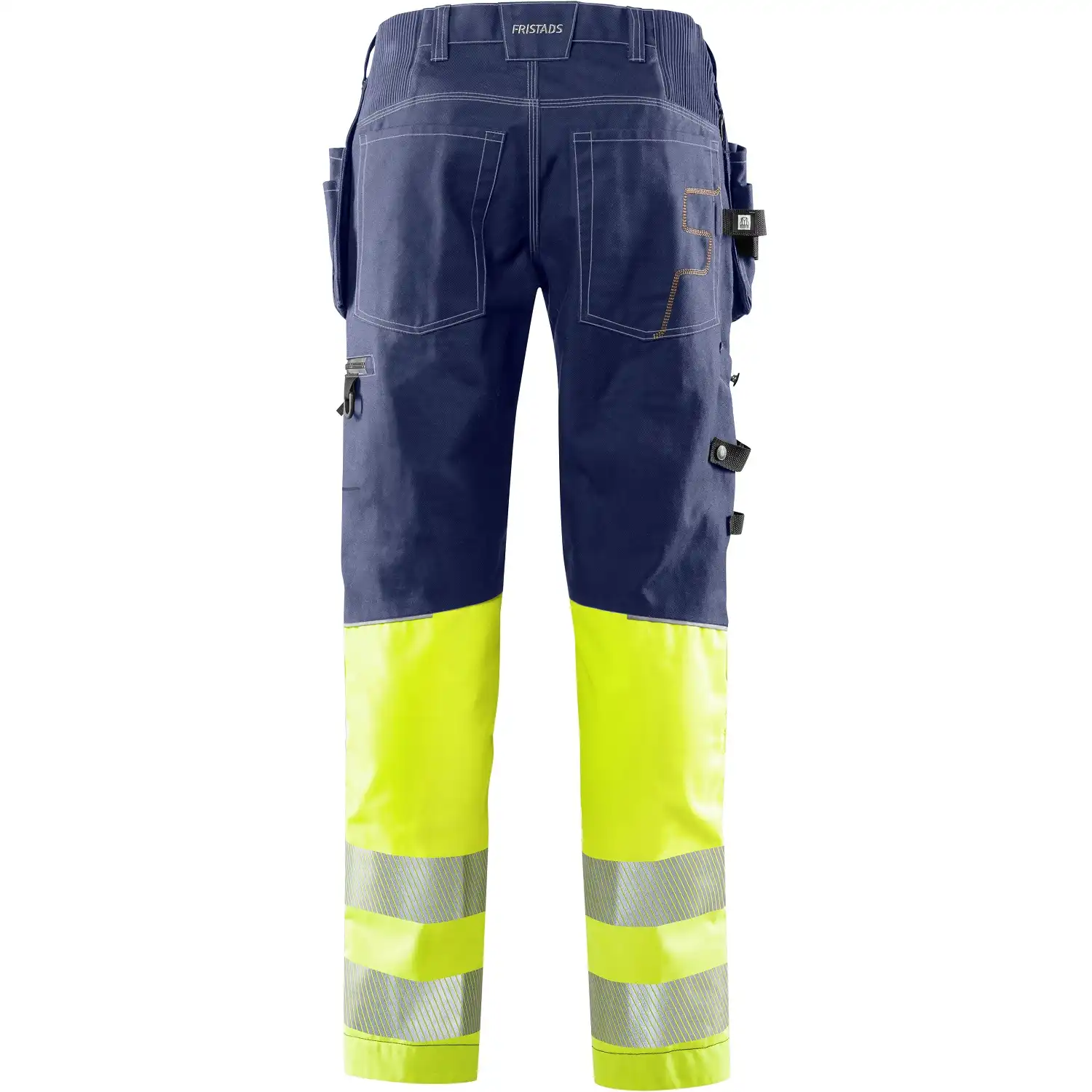 Warnschutz Stretch Handwerkerhose "2608 FASG" Stiby in gelb/marine, C44 - Thumbnail 2