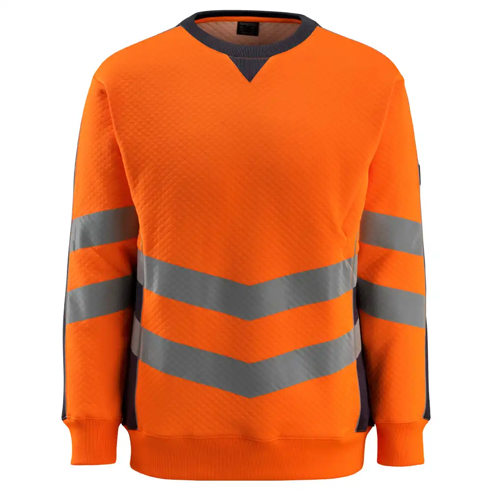 Warnschutz Sweatshirt "WIGTON" Safe Supreme UV-Schutz in orange/schwarzblau, XL - Bild 1