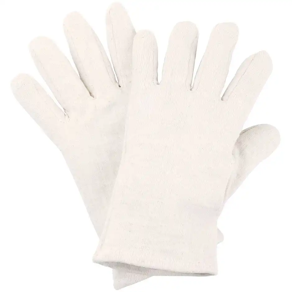 Baumwoll Jersey Handschuhe halb-gebleicht in 8 (M) - Bild 1