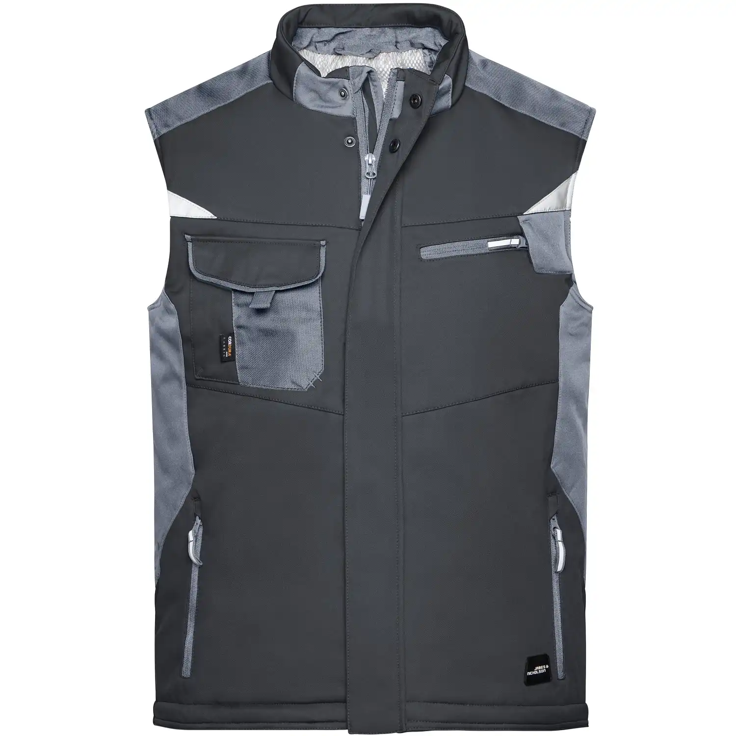 Winter Softshellweste "JN825" in black/carbon, 3XL - Bild 1