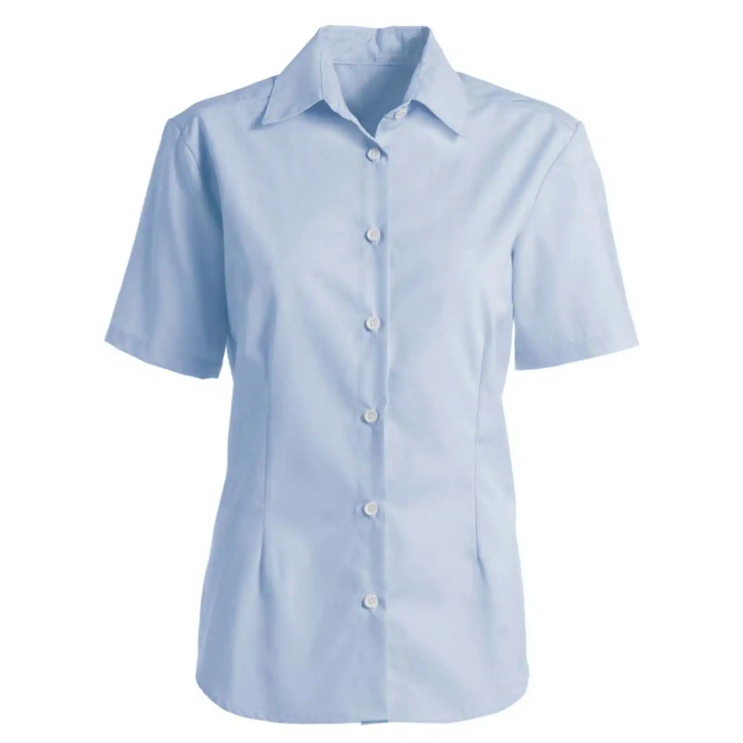 Damen Bluse kurzarm "1567" in blau-meliert, XS - Bild 1