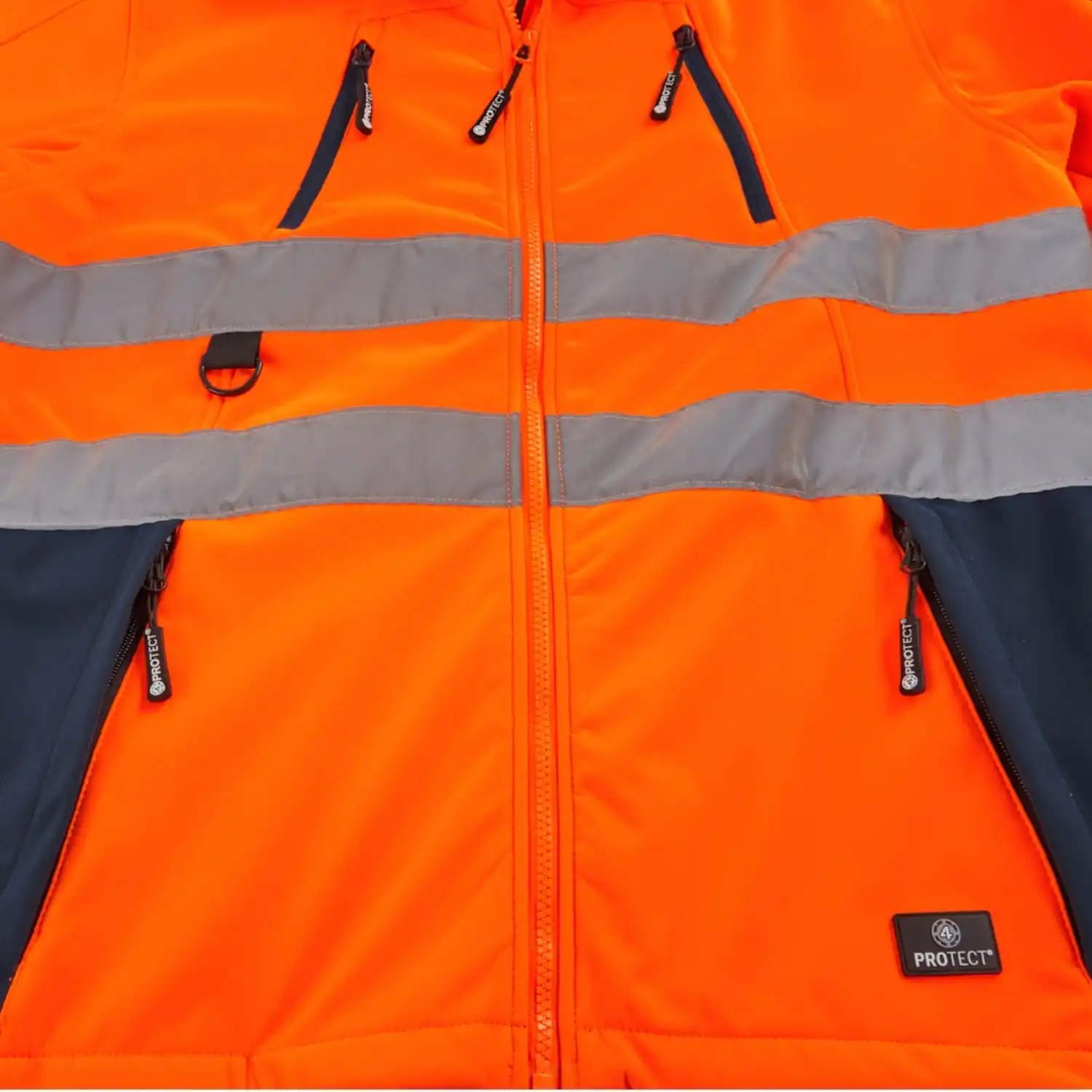 Warnschutz-Softshelljacke "PITTSBURGH" orange/blau in 3XL - Thumbnail 3