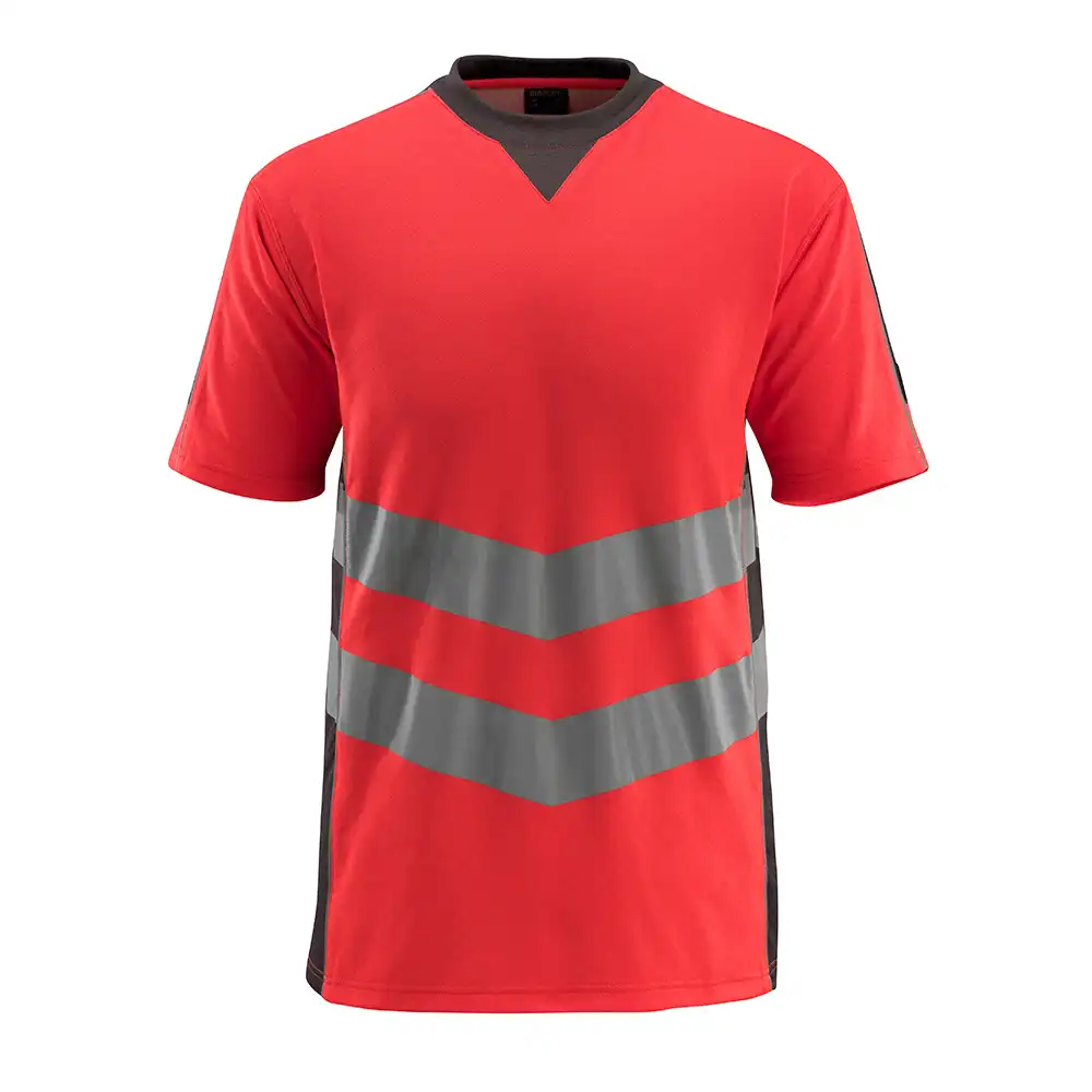 Warnschutz T-Shirt "SANDWELL" Safe Supreme UV-Schutz in rot/dunkelanthrazit, XXL - Bild 1