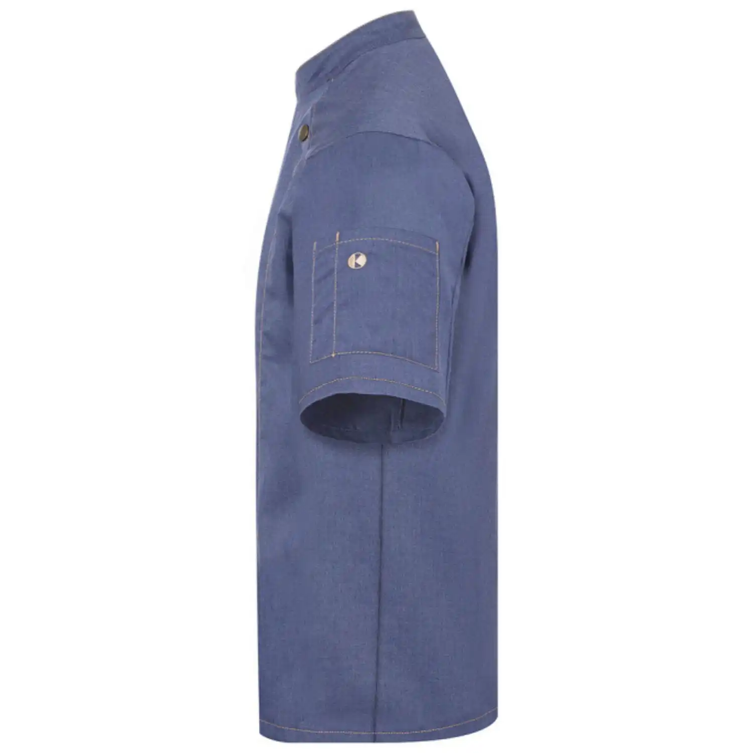 Herren Kochjacke Jeans "JM 32" in 62, vintage blau - Thumbnail 3