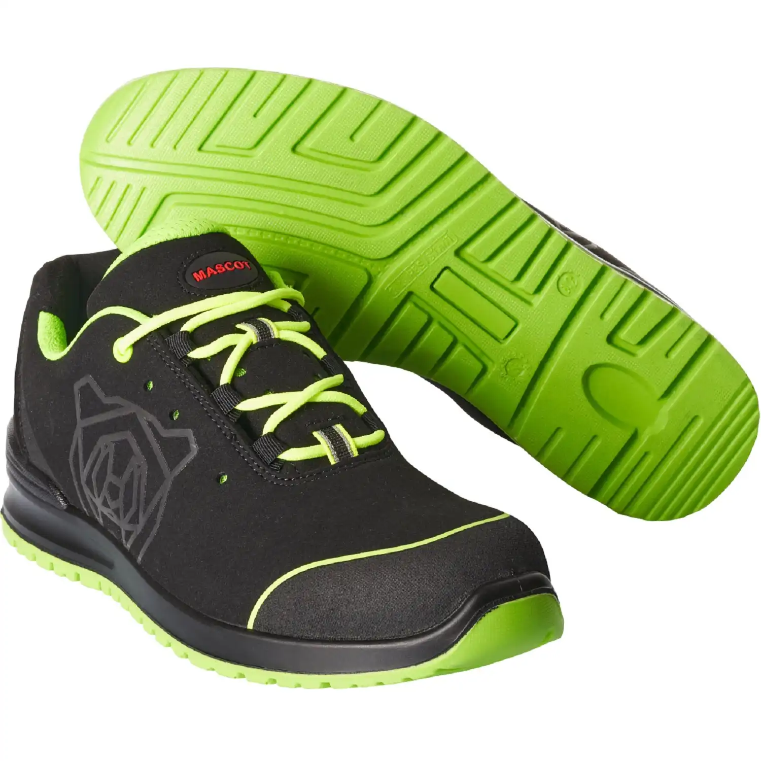 Sicherheitshalbschuhe S1P "F0210-702" Footwear schwarz/lime in 43 - Bild 1