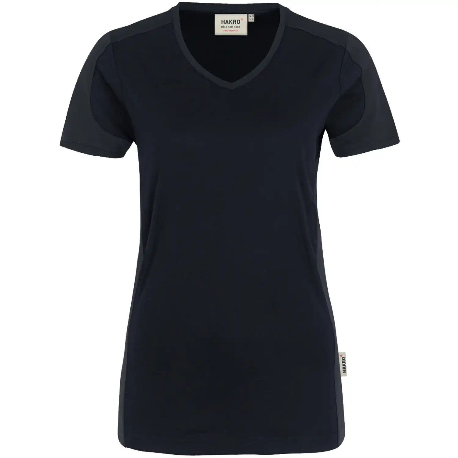 Damen V-Shirt "CONTRAST PERFORMANCE" 190 in schwarz, M - Bild 1