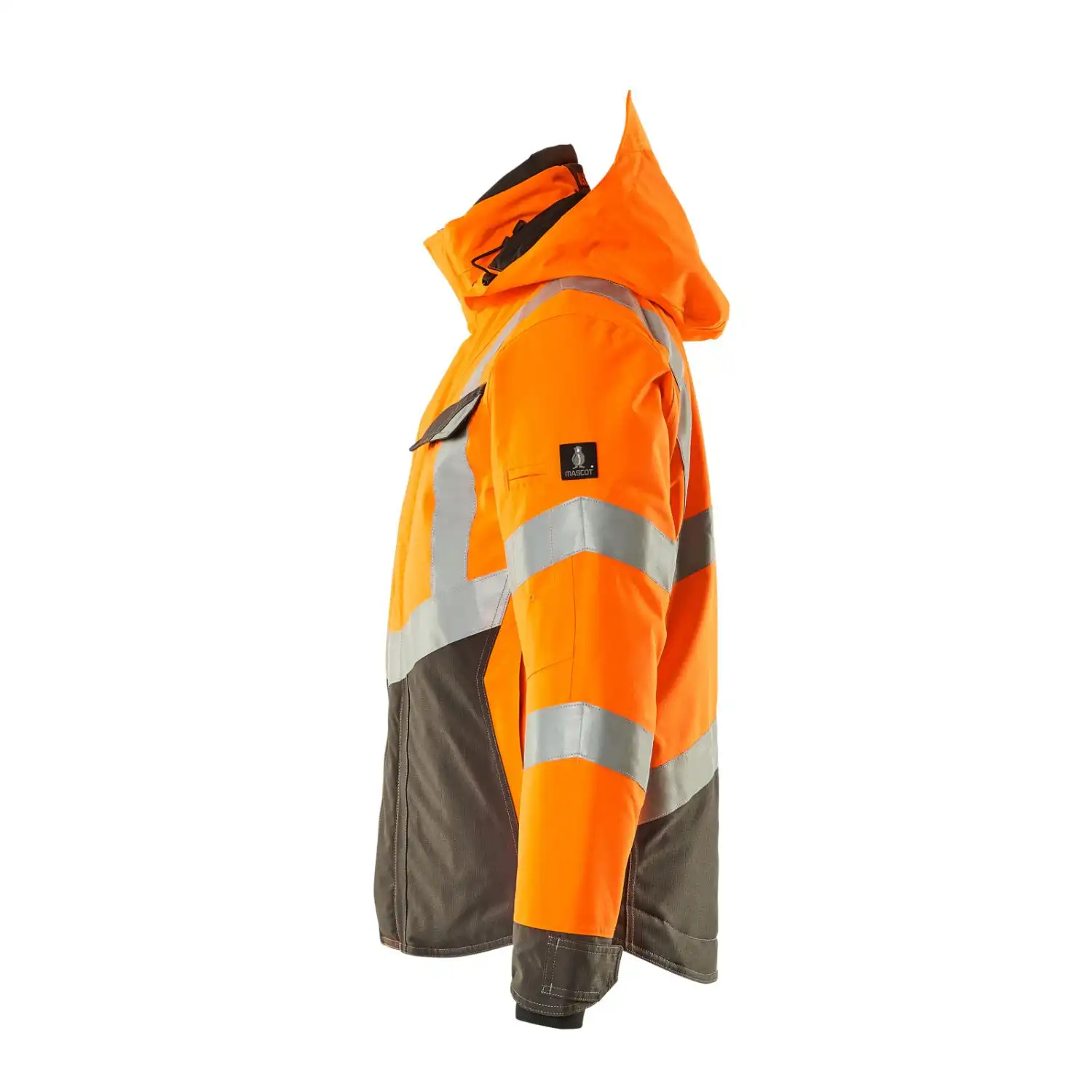 Warnschutz Winterjacke "HASTINGS" Safe Supreme in warnorange/anthrazit, L - Thumbnail 3