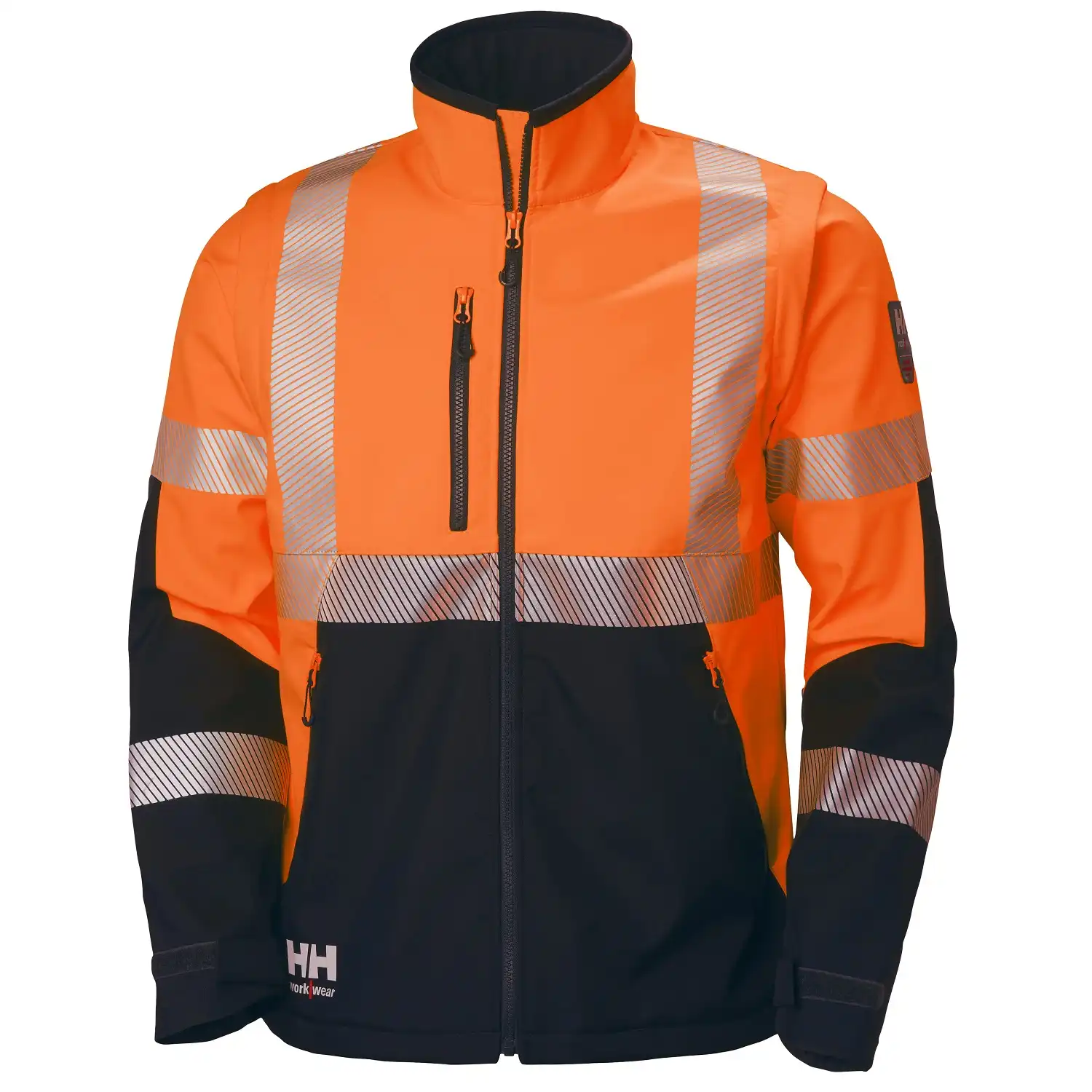 Warnschutz Softshelljacke 2in1 "ICU" in orange/schwarz, M - Thumbnail 1