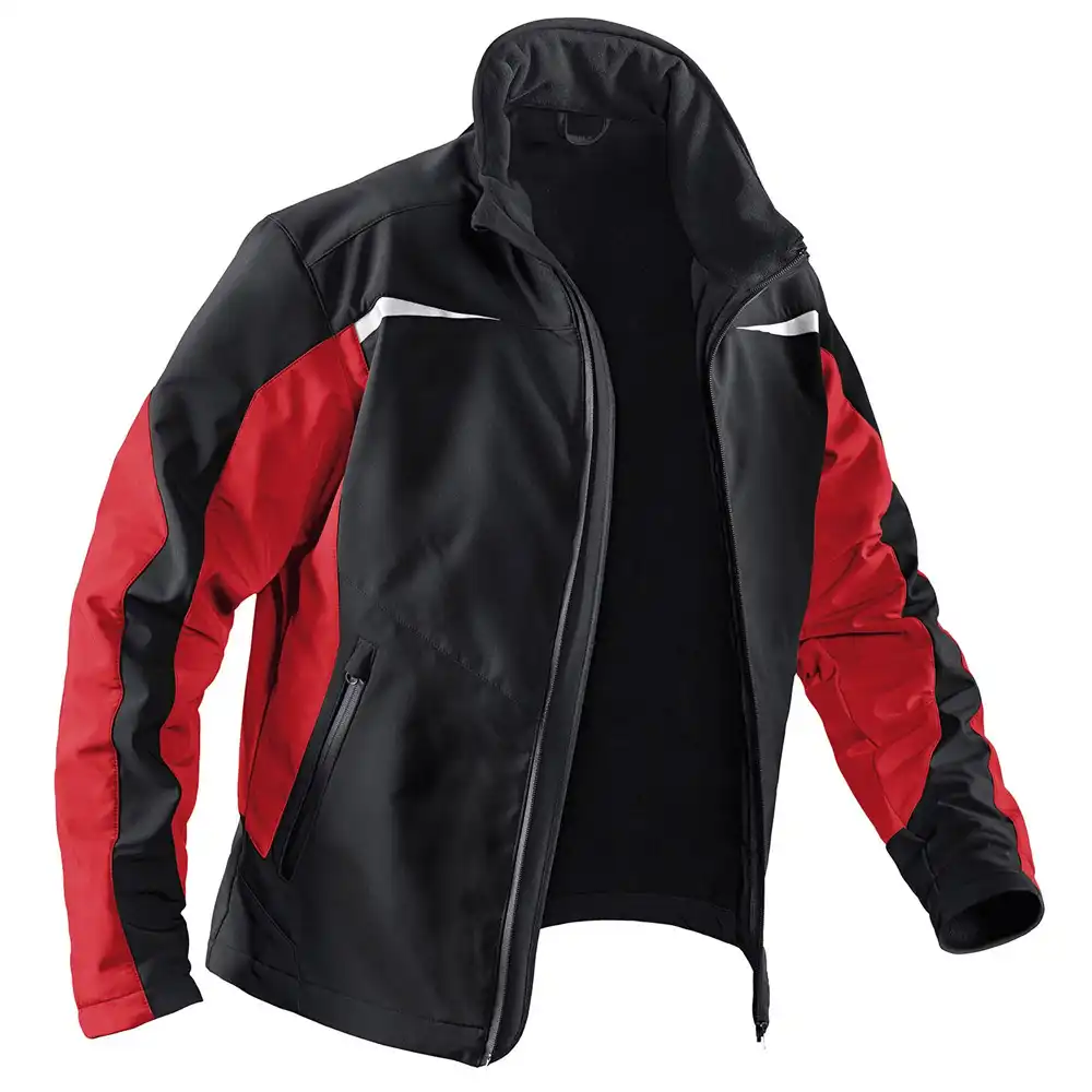 Softshelljacke "1241" mit Reflex WEATHER in schwarz/rot, 3XL - Bild 1