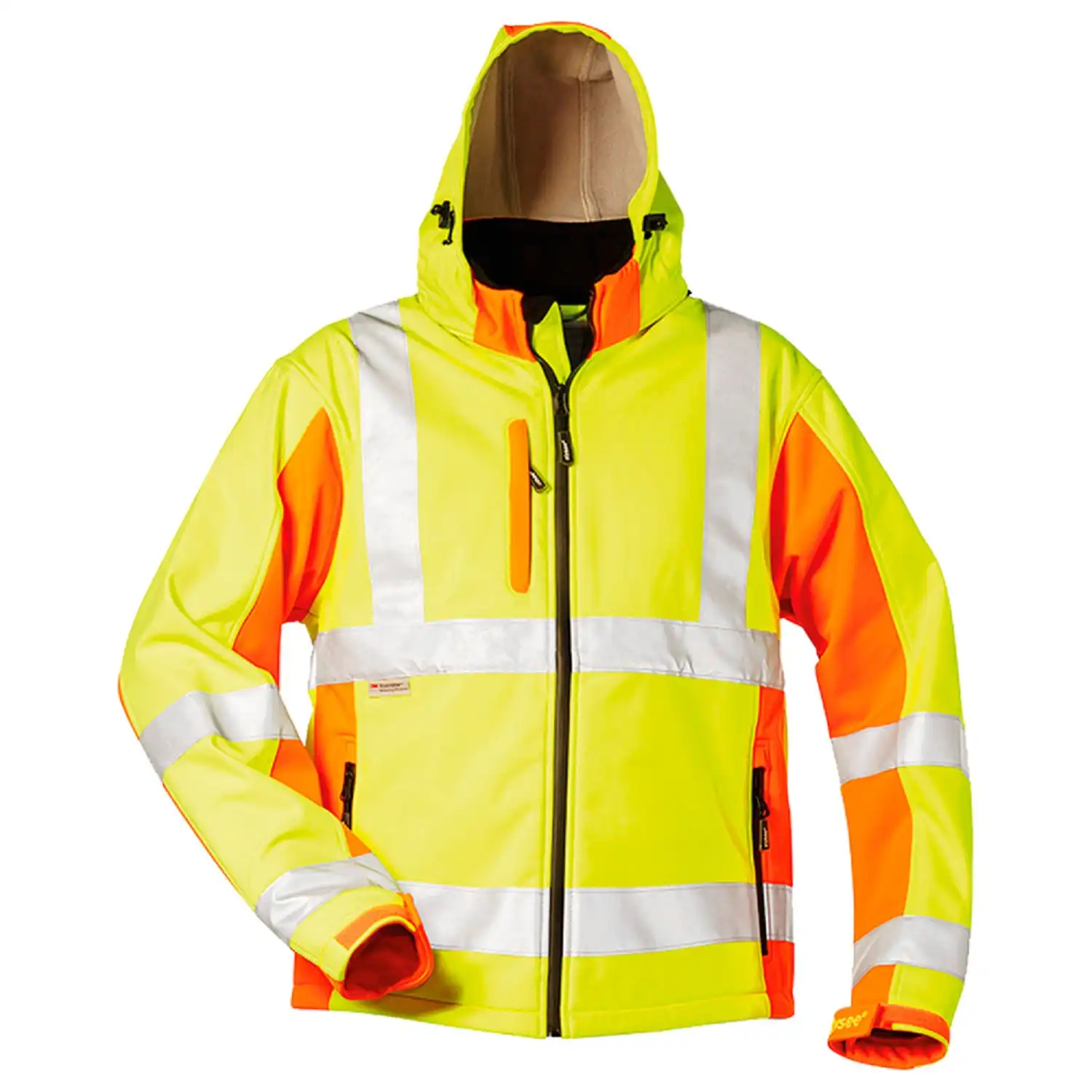 Warnschutz Softshelljacke "JIM" gelb/orange in XXL - Thumbnail 1