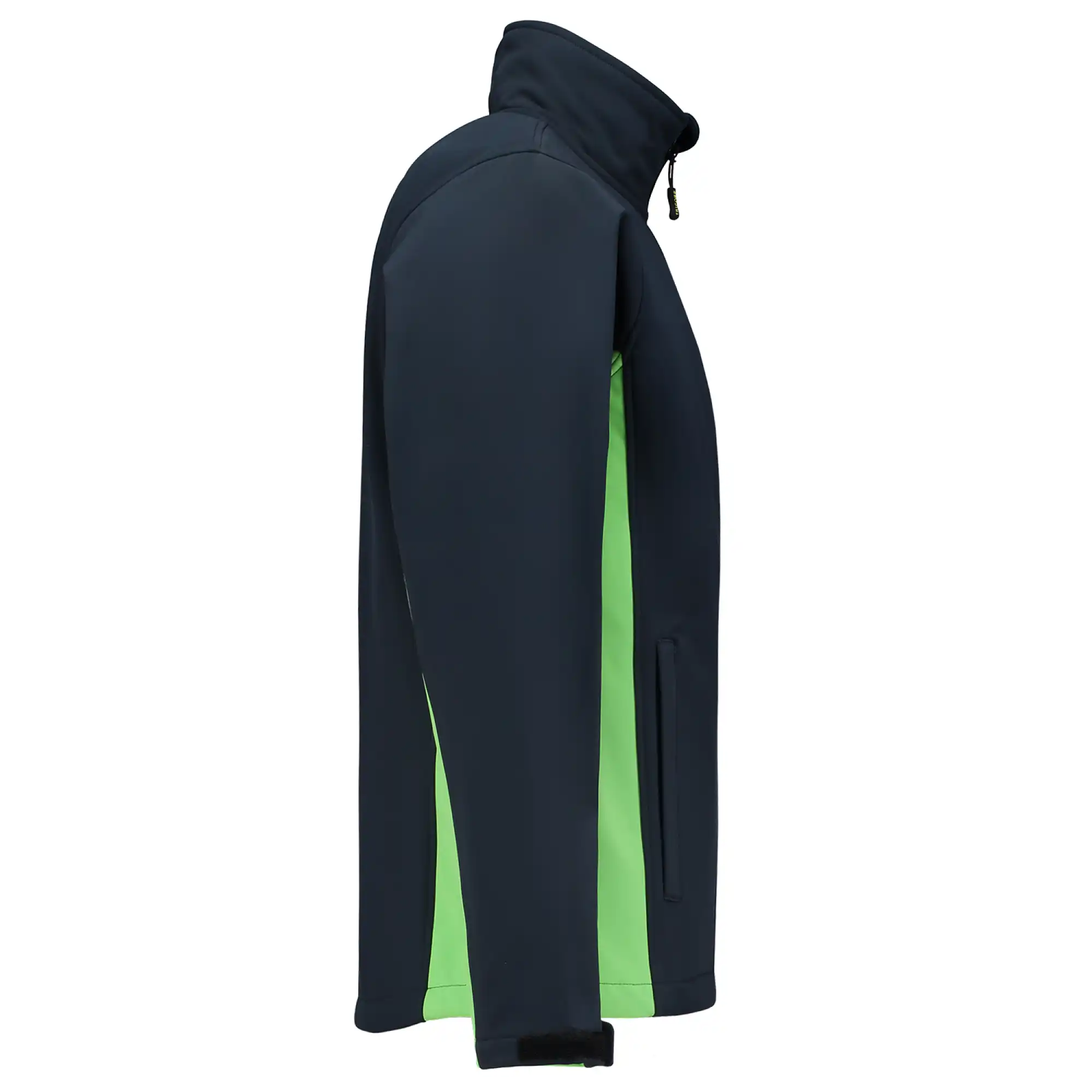 Softshelljacke Bicolor "402002" Workwear in 5XL, navy/lime - Thumbnail 4