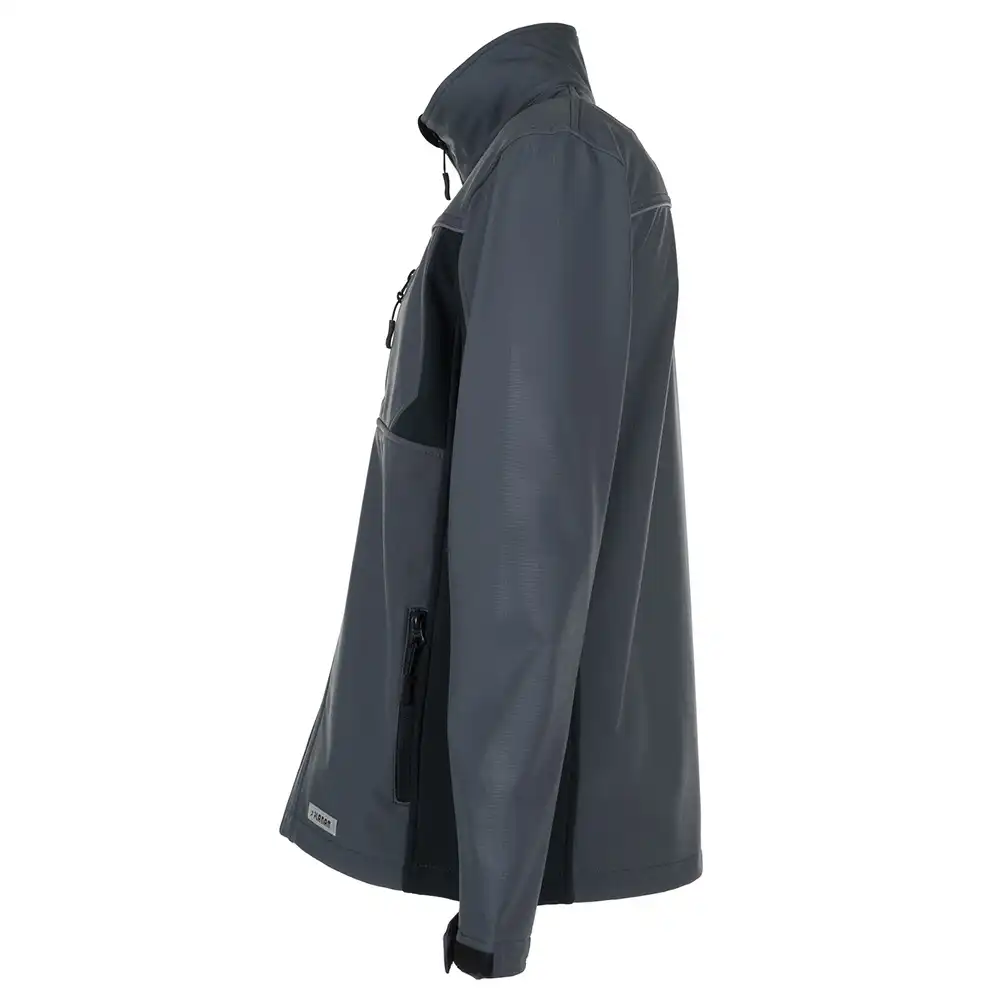 Softshelljacke "HIGHLINE" in schiefer/schwarz/rot, 4XL - Thumbnail 4