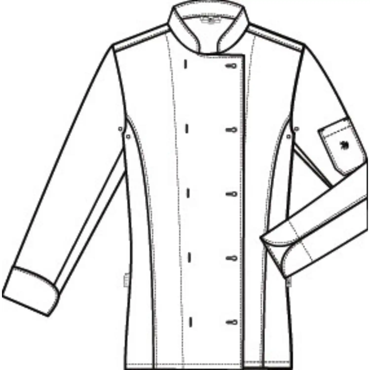 Damen Kochjacke "5407" in 3XL - Thumbnail 4