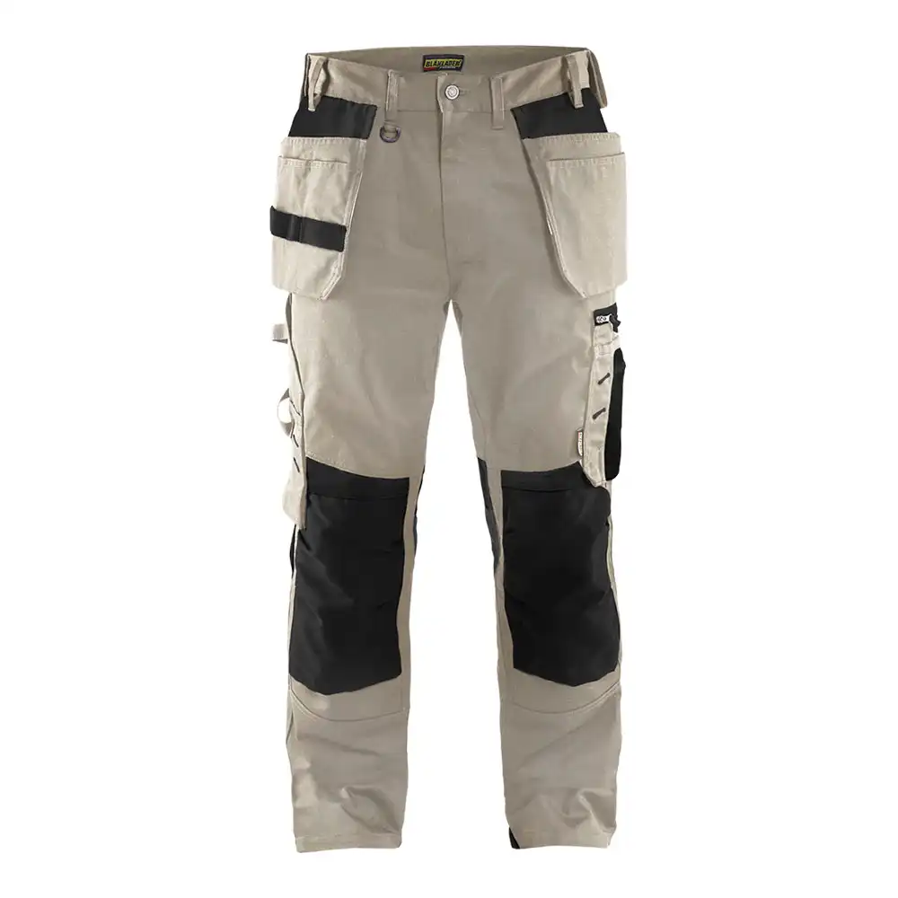 Handwerkerhose "1555" in khaki/Schwarz, C146 - Thumbnail 1