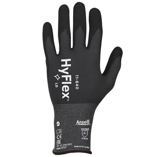 Nitril Montagehandschuhe "HyFlex®" 11-840 in 10 (XL) - Thumbnail 1