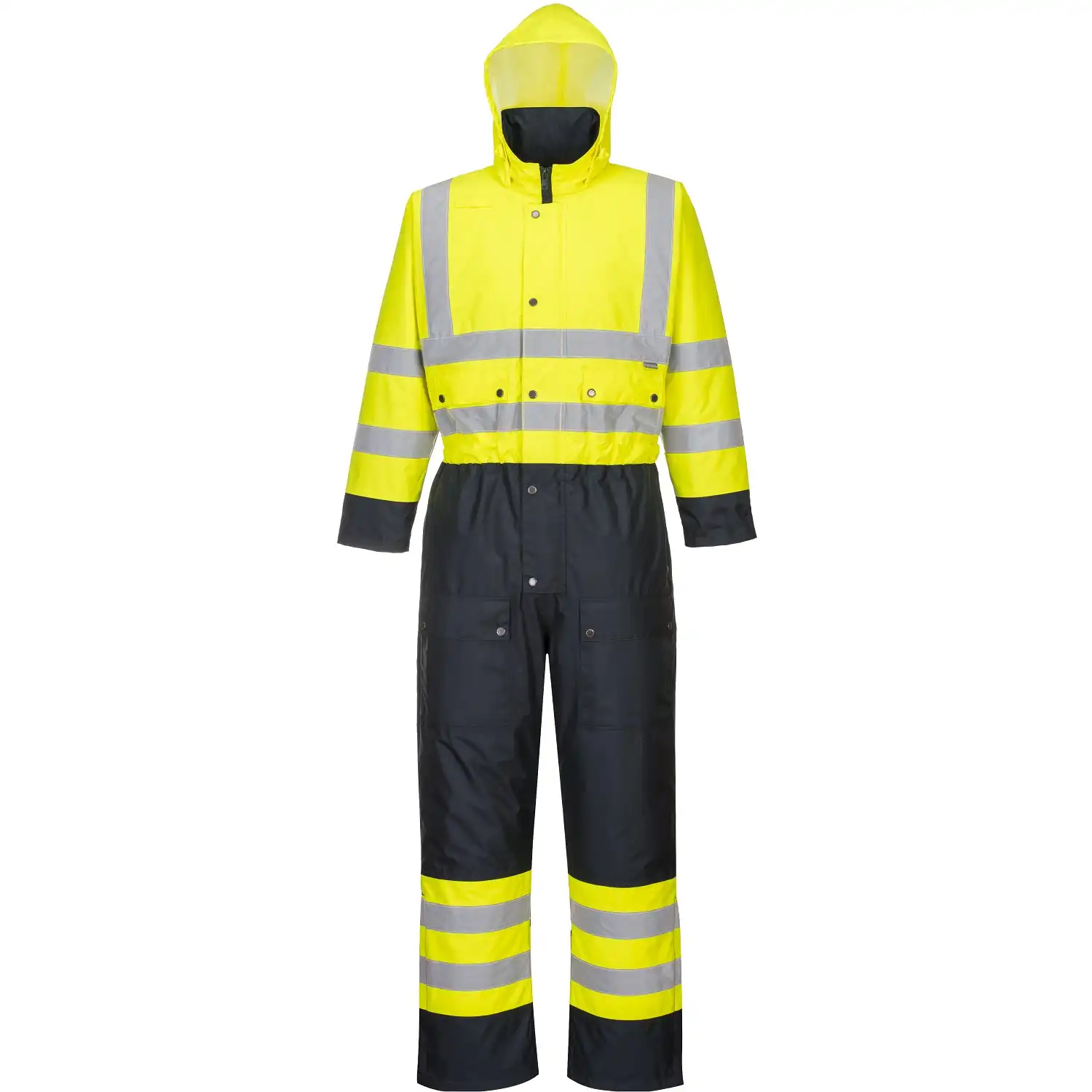 Warnschutz Winter Overall "S485" Kontrast in gelb/marine, L - Bild 1